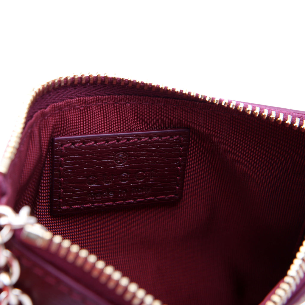 790102 Script Key Case Burgundy