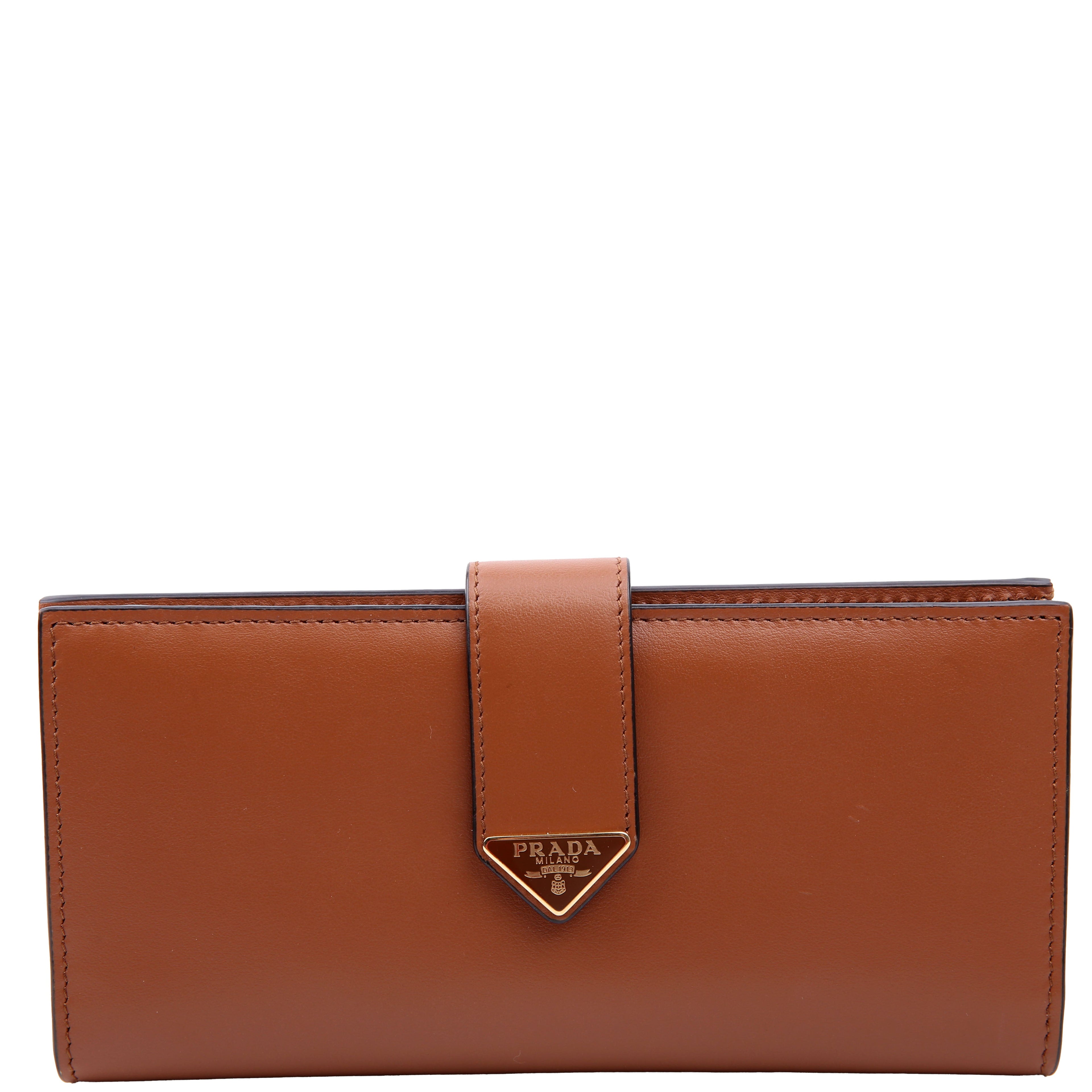 Triangle Logo Large Wallet Brown