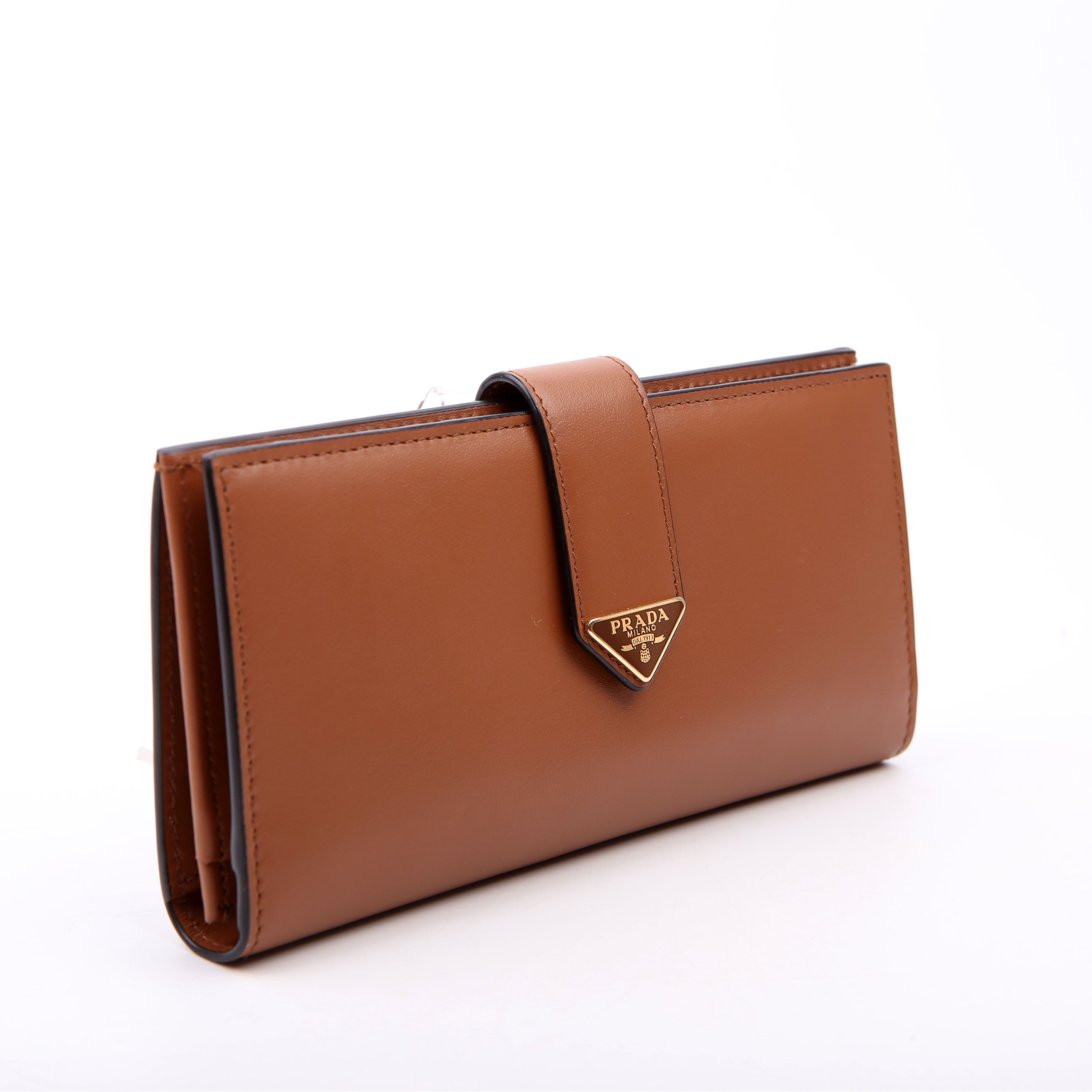 Triangle Logo Large Wallet Brown