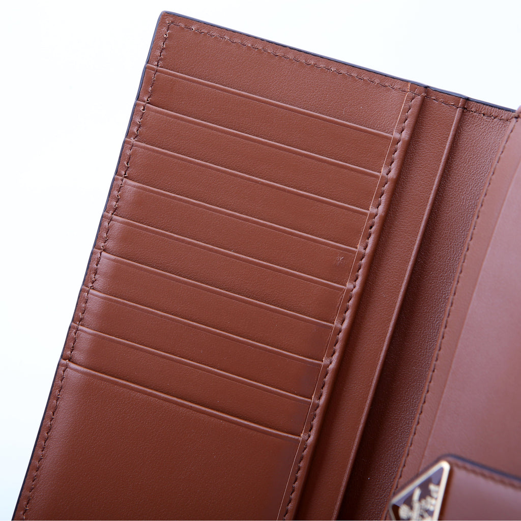Triangle Logo Large Wallet Brown