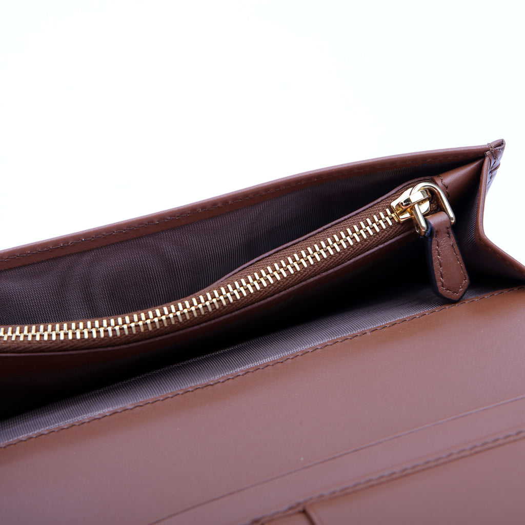 Triangle Logo Large Wallet Brown