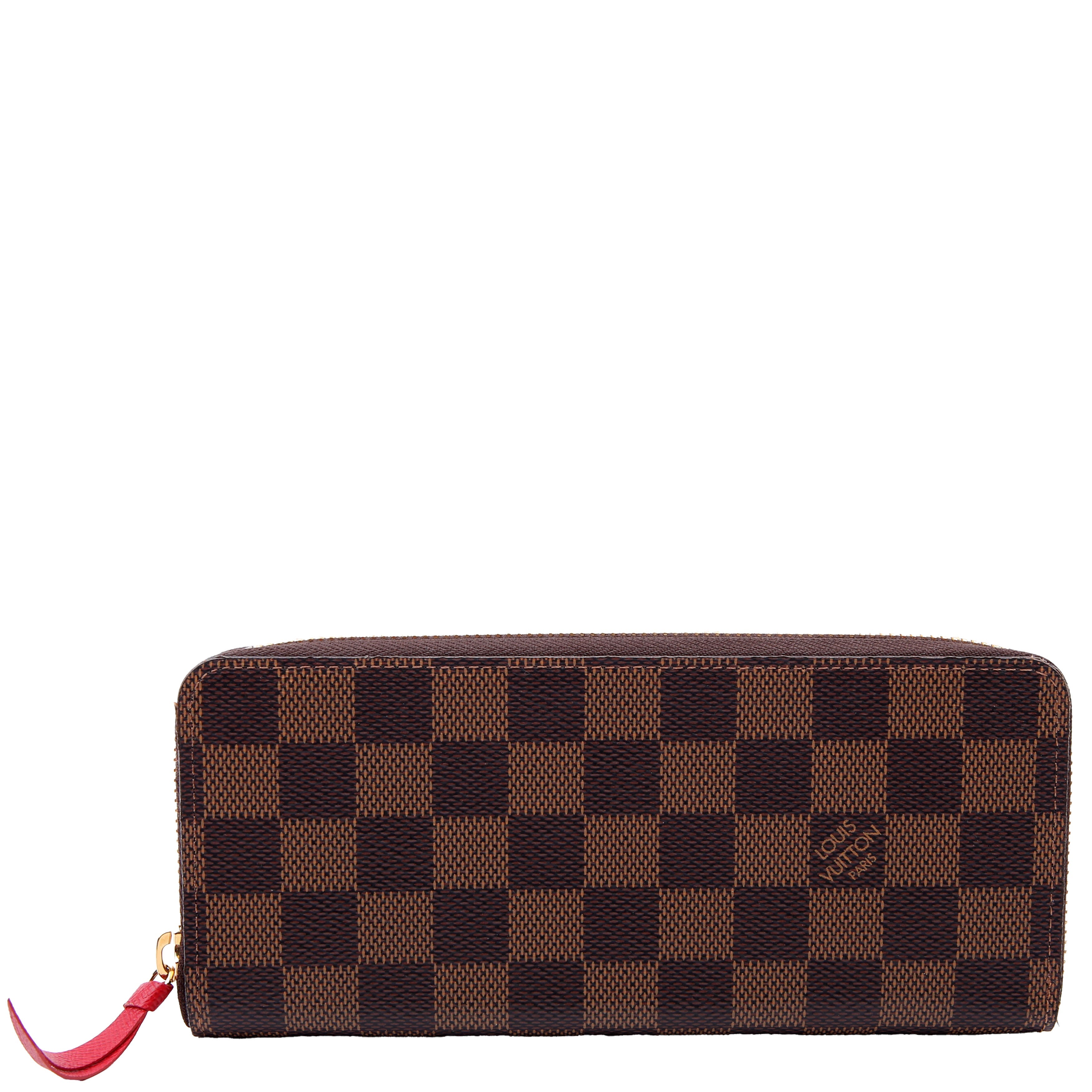 Clemence Wallet Damier Ebene Red