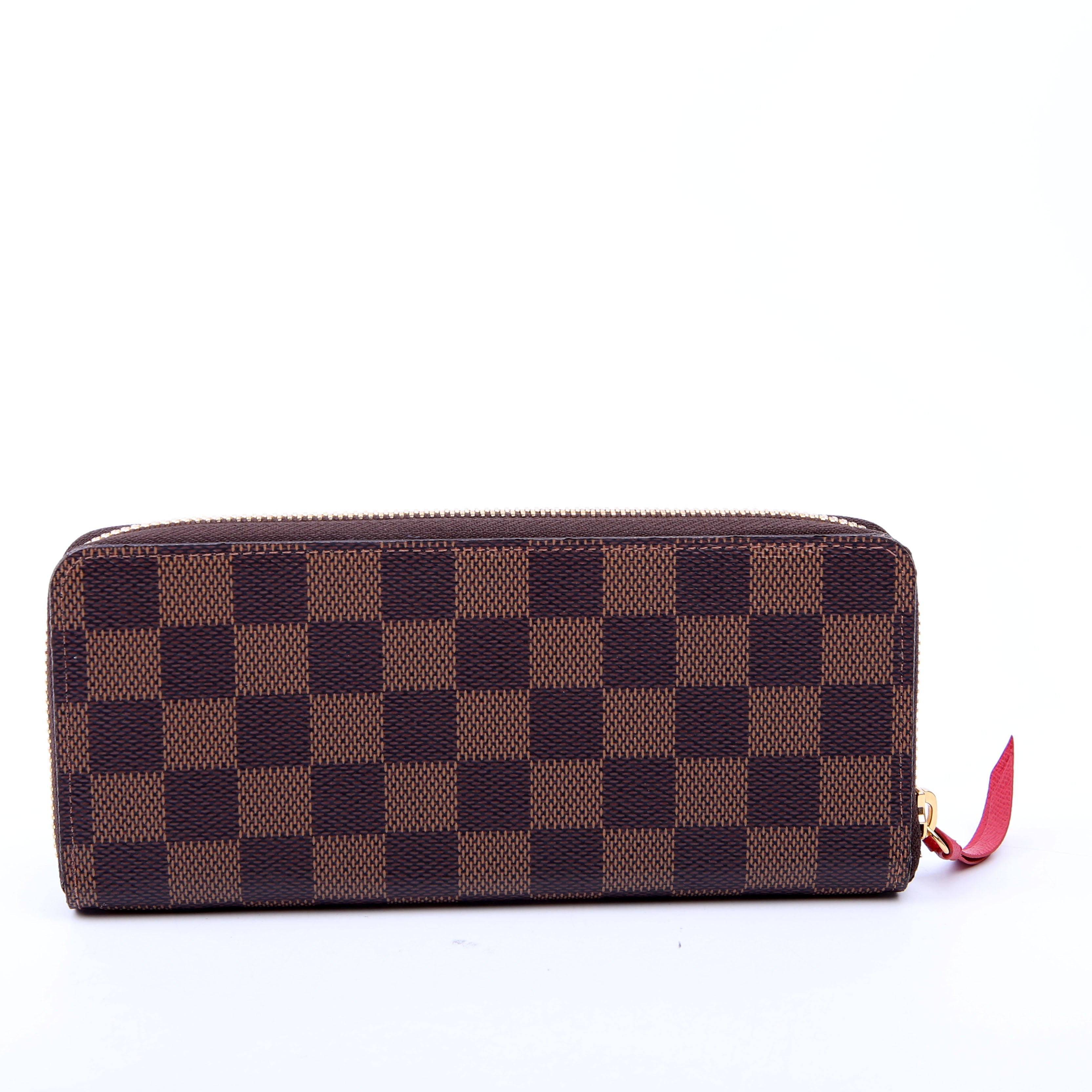 Clemence Wallet Damier Ebene Red