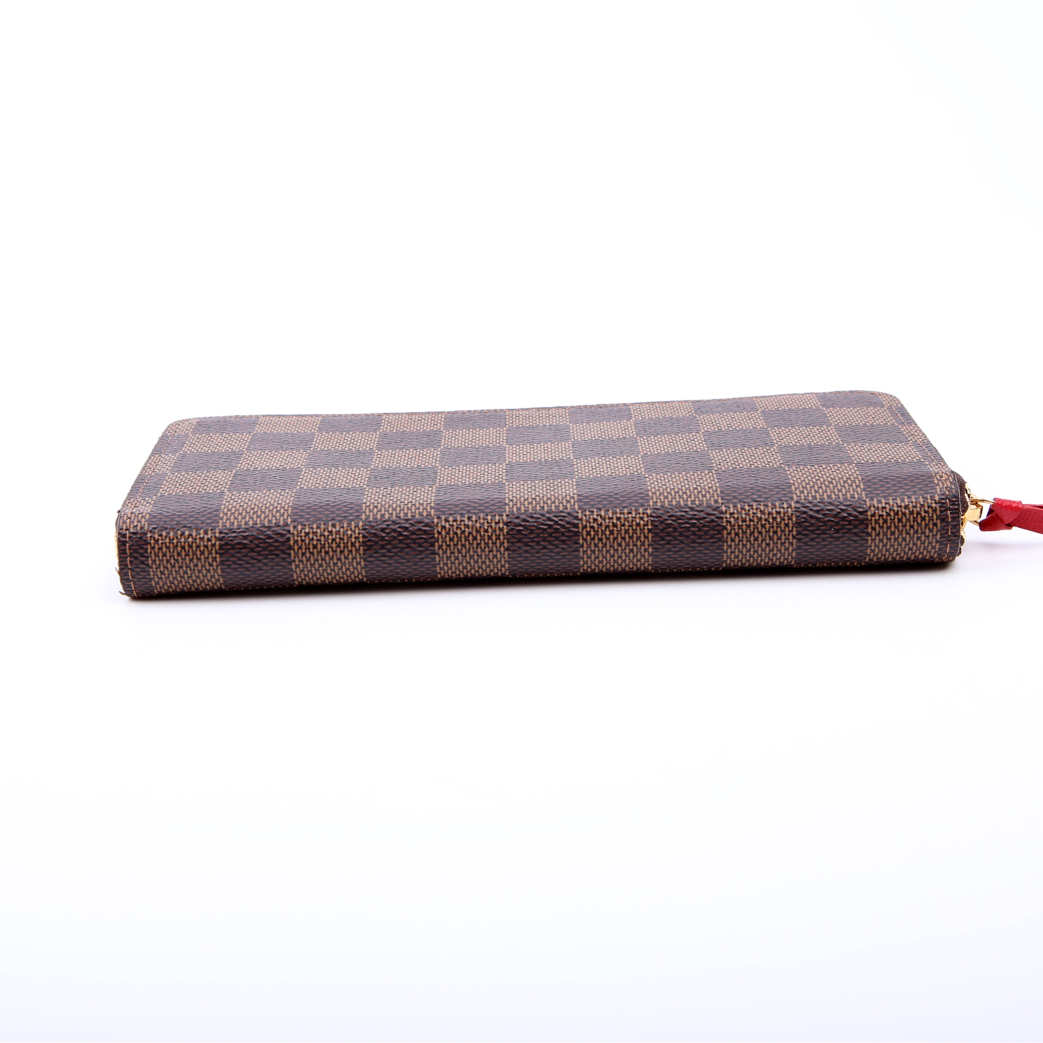 Clemence Wallet Damier Ebene Red