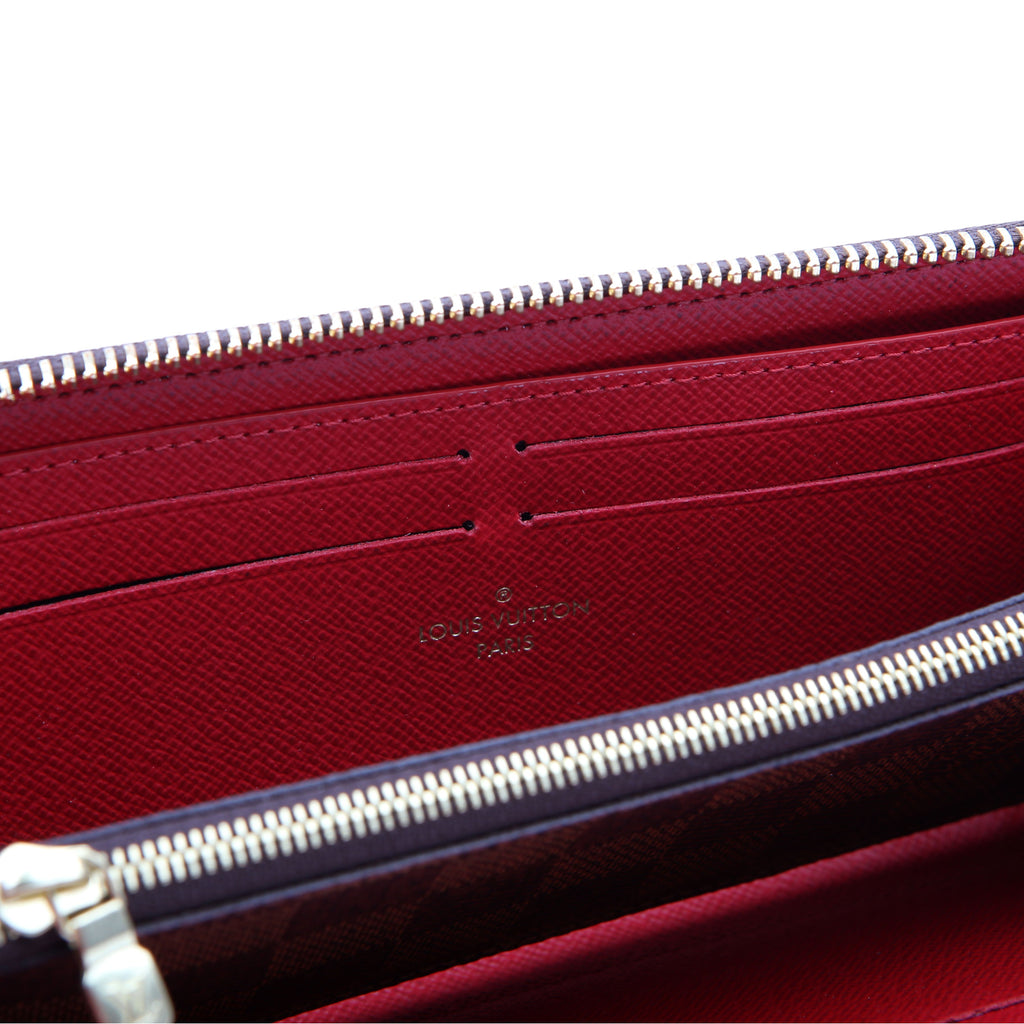 Clemence Wallet Damier Ebene Red