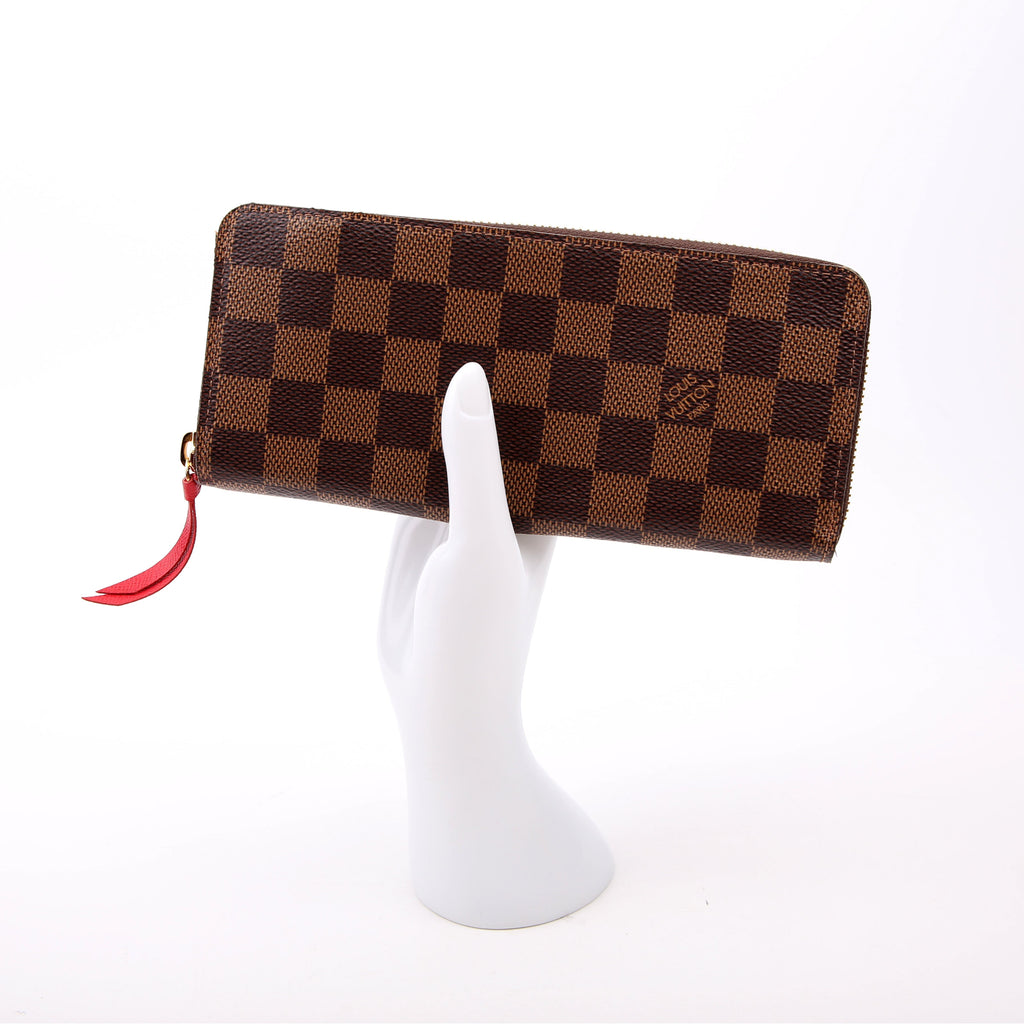 Clemence Wallet Damier Ebene Red