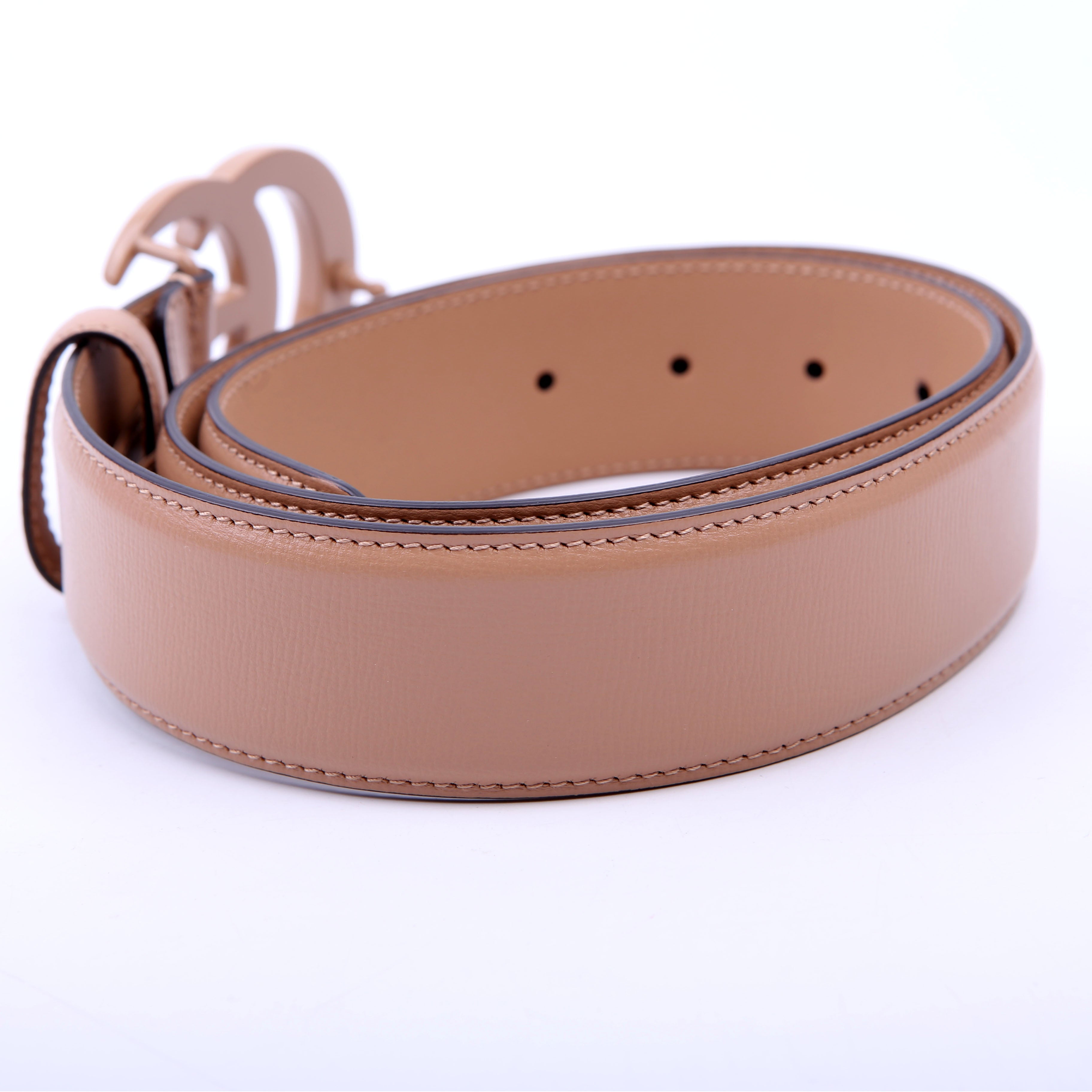 4000593 Monochrome Marmont GG Belt Size 80/32 Nude