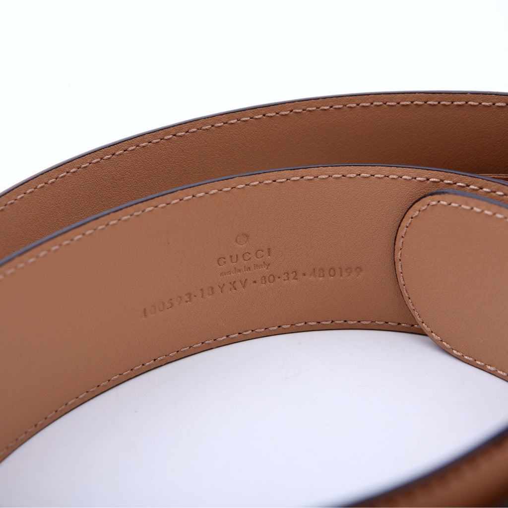 4000593 Monochrome Marmont GG Belt Size 80/32 Nude