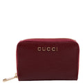813219 Script Logo Card Holder Burgundy
