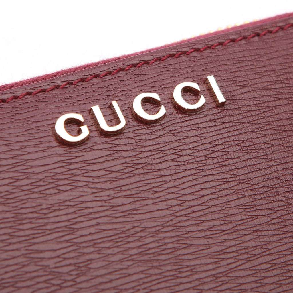 813219 Script Logo Card Holder Burgundy