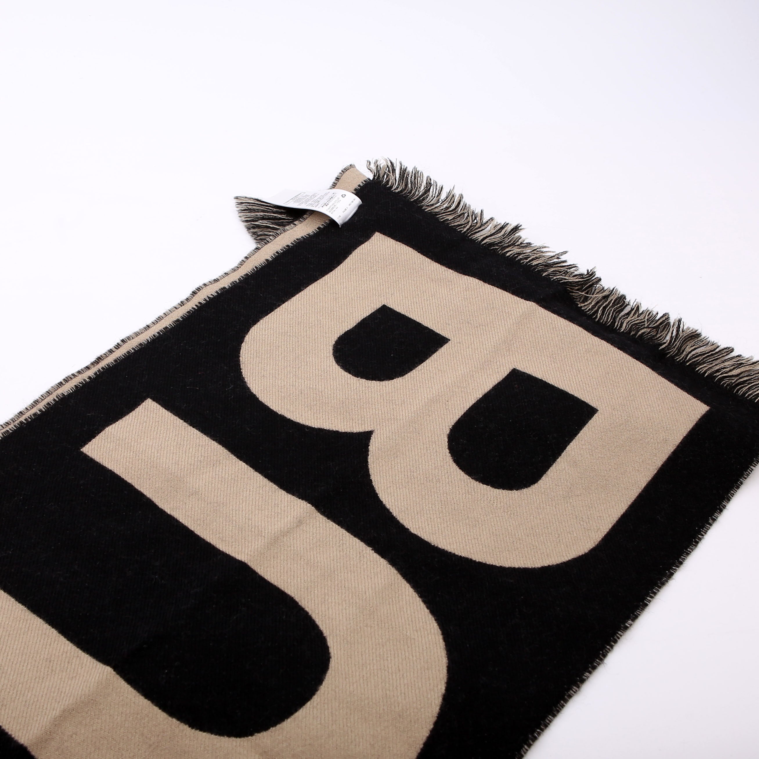 Jacquard Logo Wool Scarf