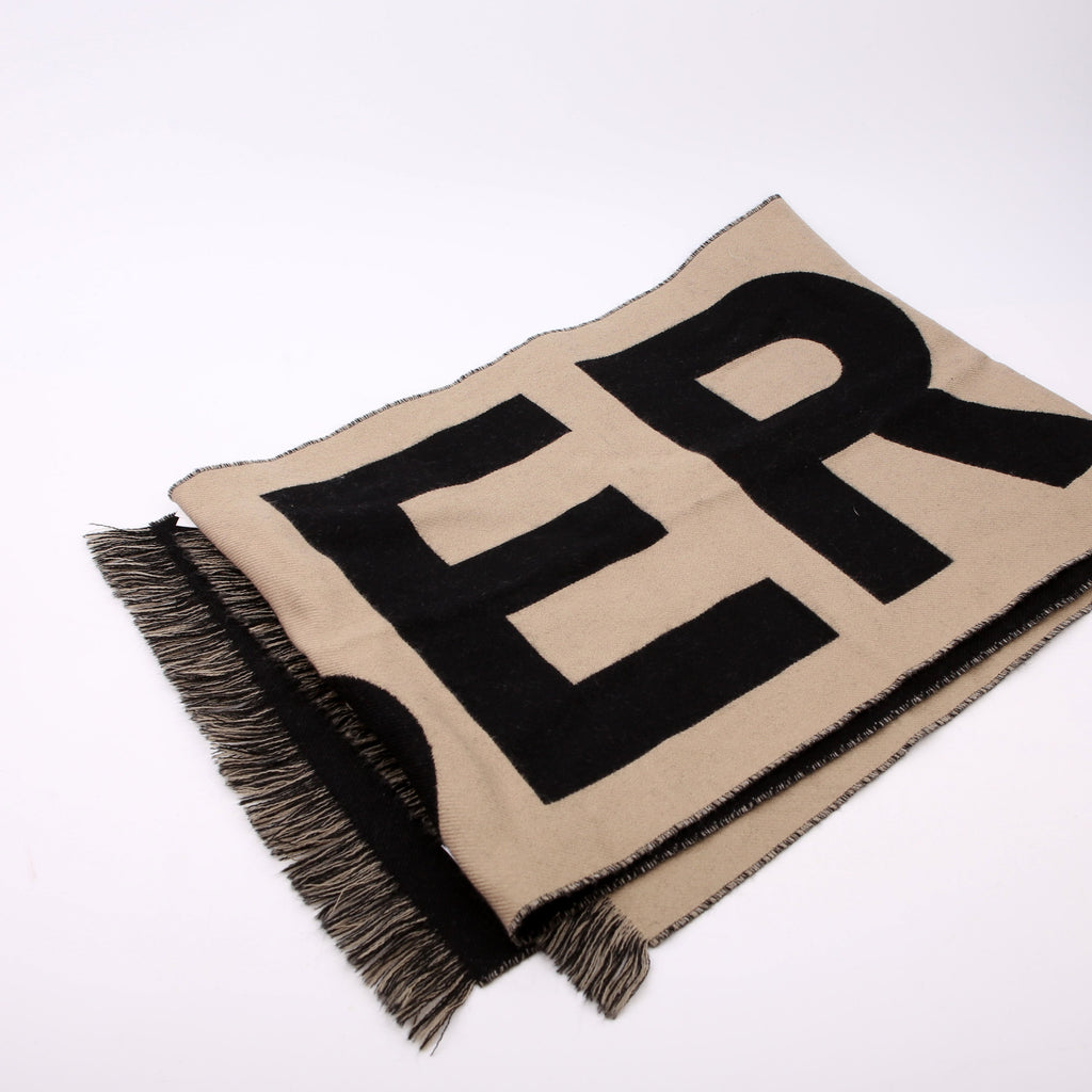 Jacquard Logo Wool Scarf