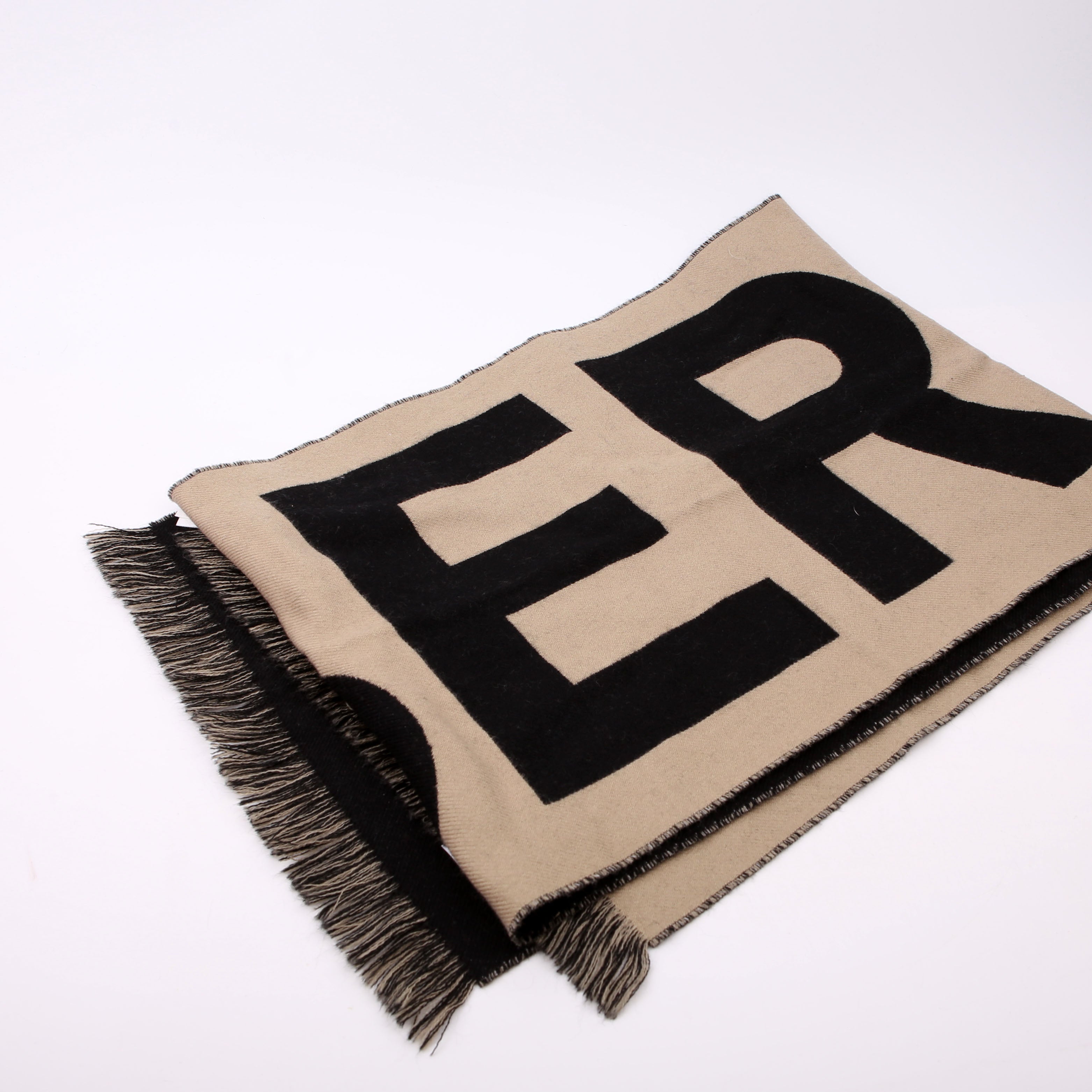 Jacquard Logo Wool Scarf