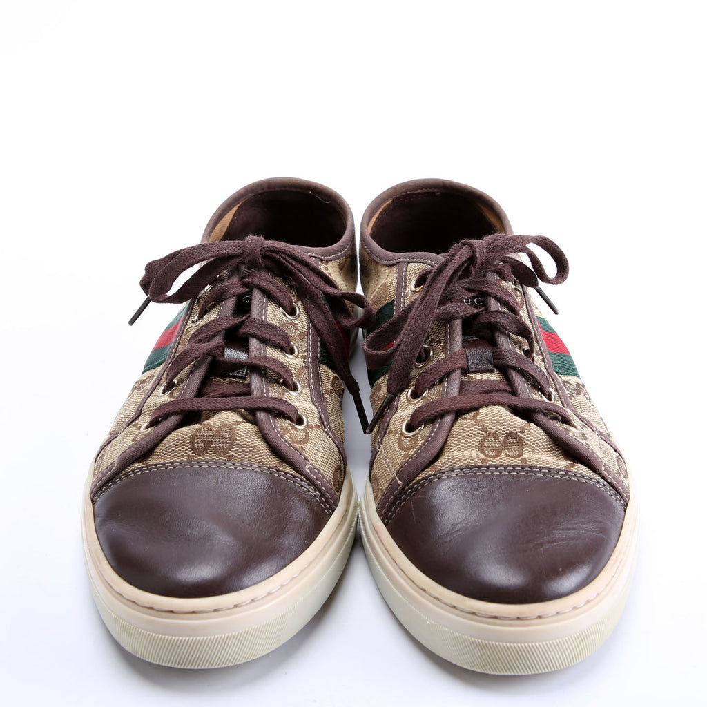 Gucci California GG Canvas Sneakers Size 40 Brown/Beige