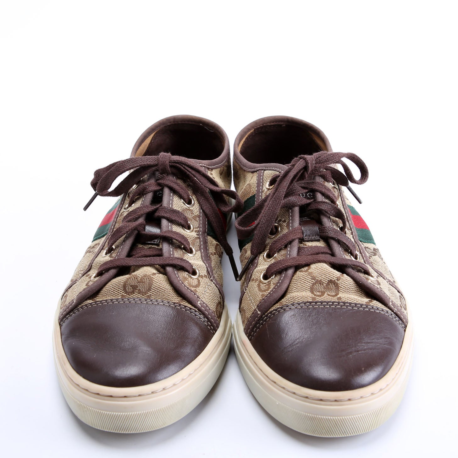 Gucci California GG Canvas Sneakers Size 40 Brown/Beige