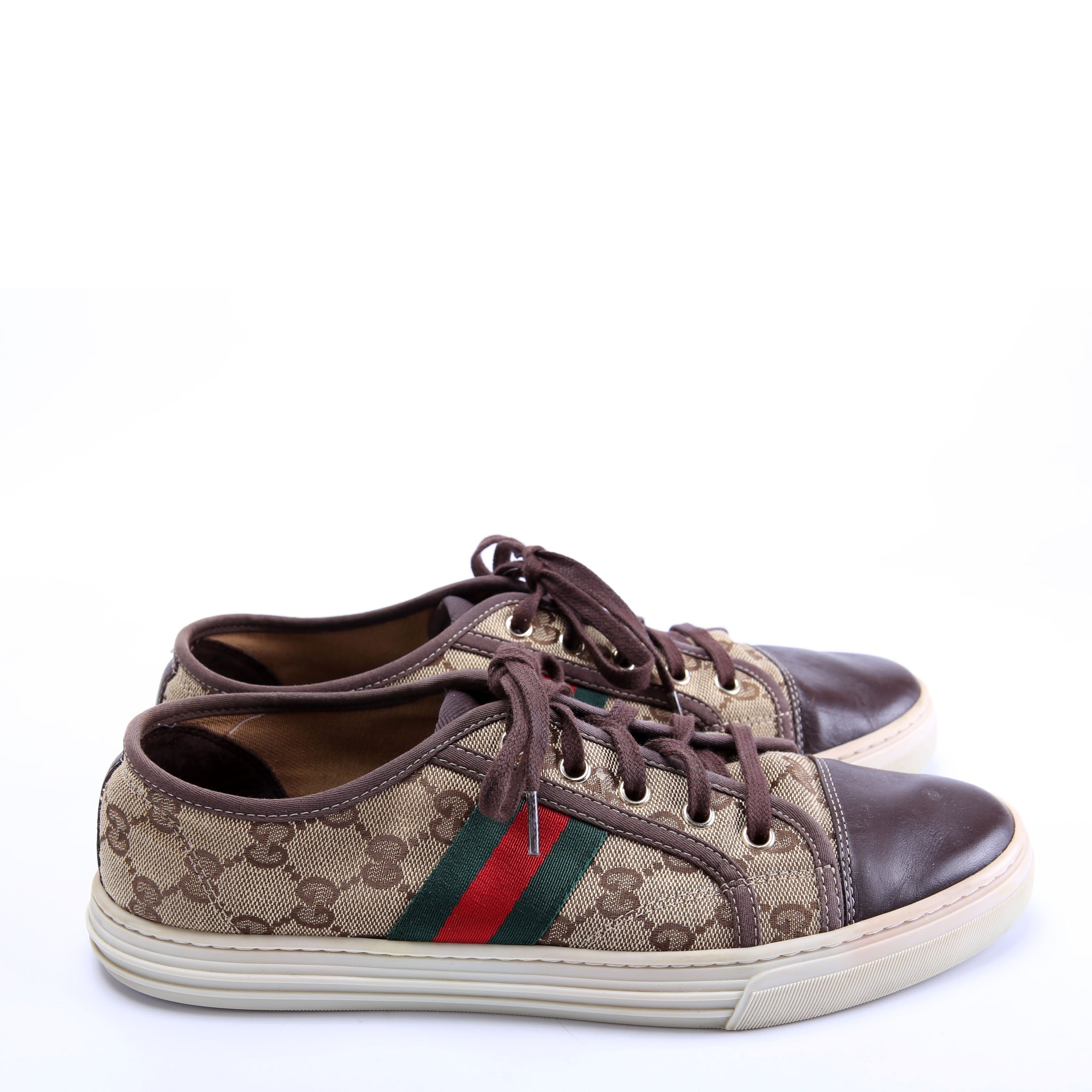 Gucci California GG Canvas Sneakers Size 40 Brown/Beige