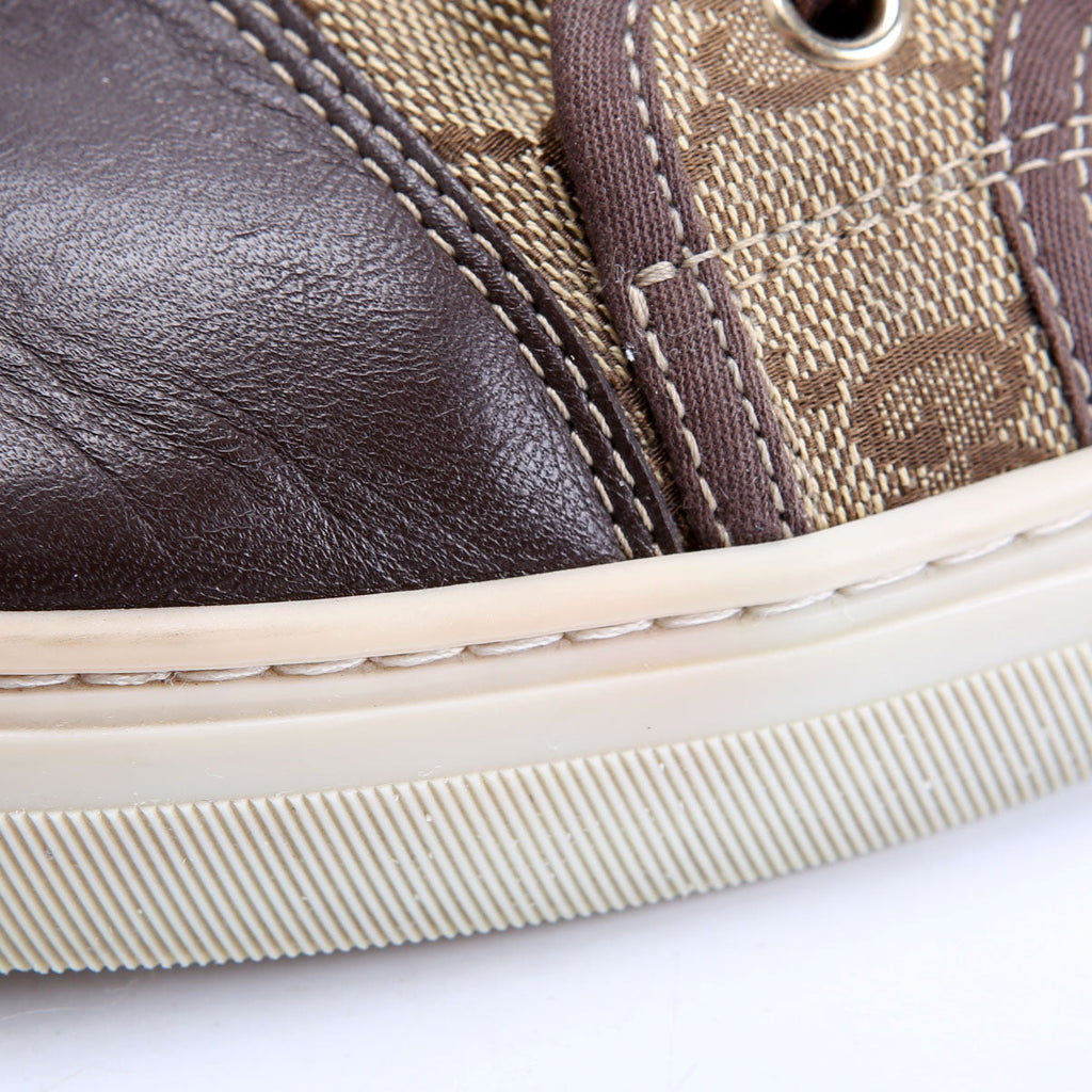 Gucci California GG Canvas Sneakers Size 40 Brown/Beige