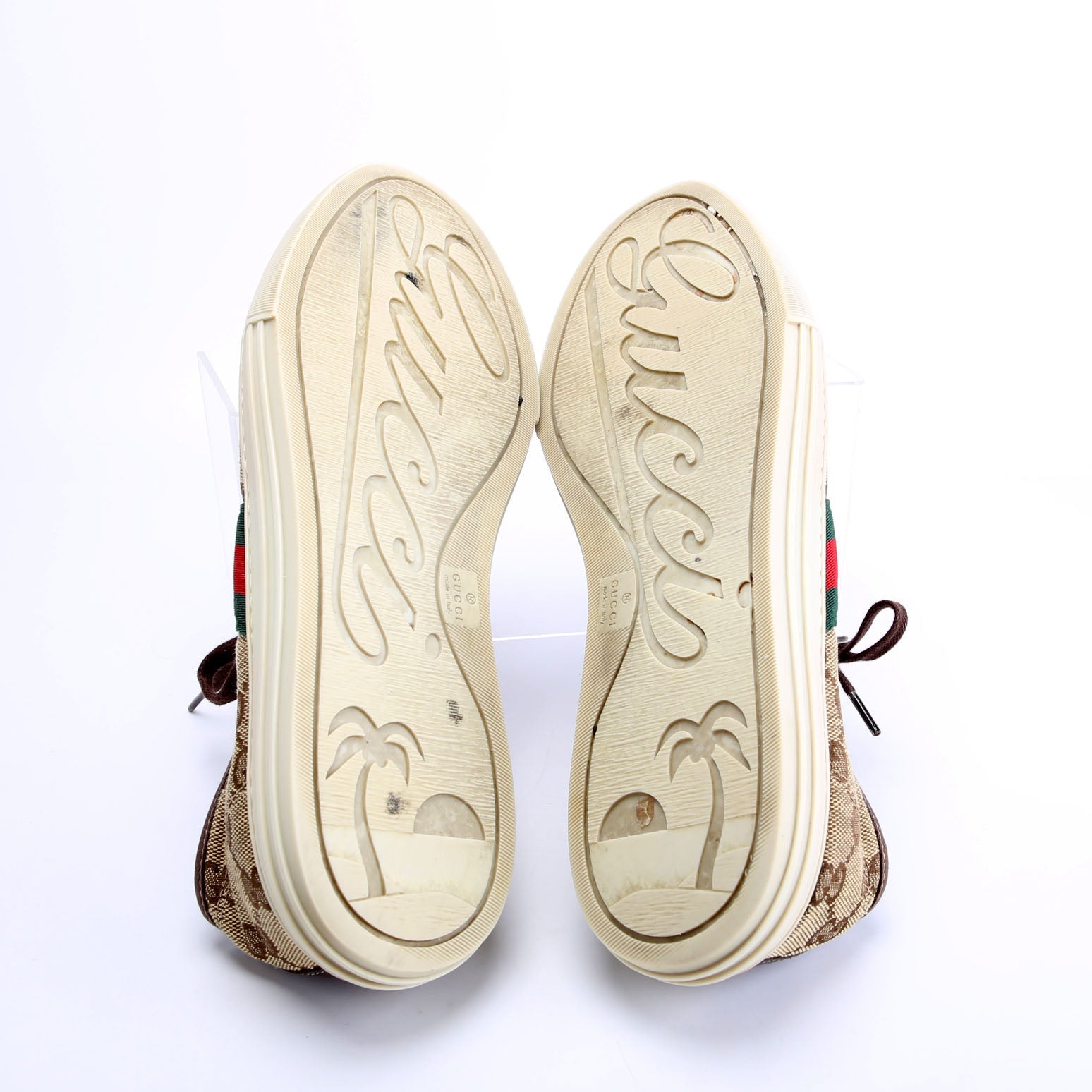 Gucci California GG Canvas Sneakers Size 40 Brown/Beige