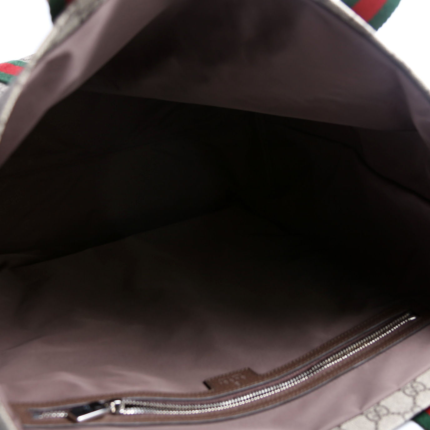 Gucci 763287 GG Supreme Web Tote Large Brown