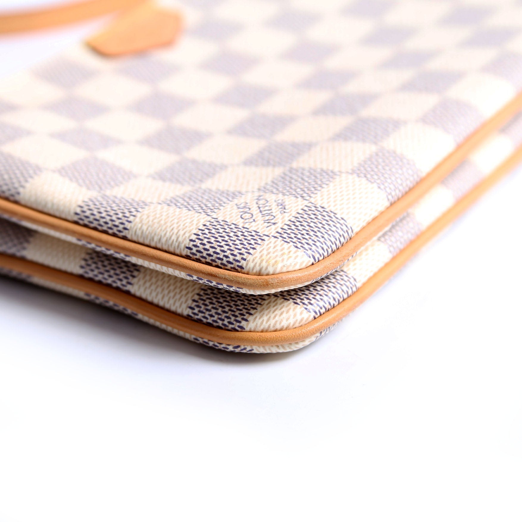 hold Double Zip Pochette Damier Azur