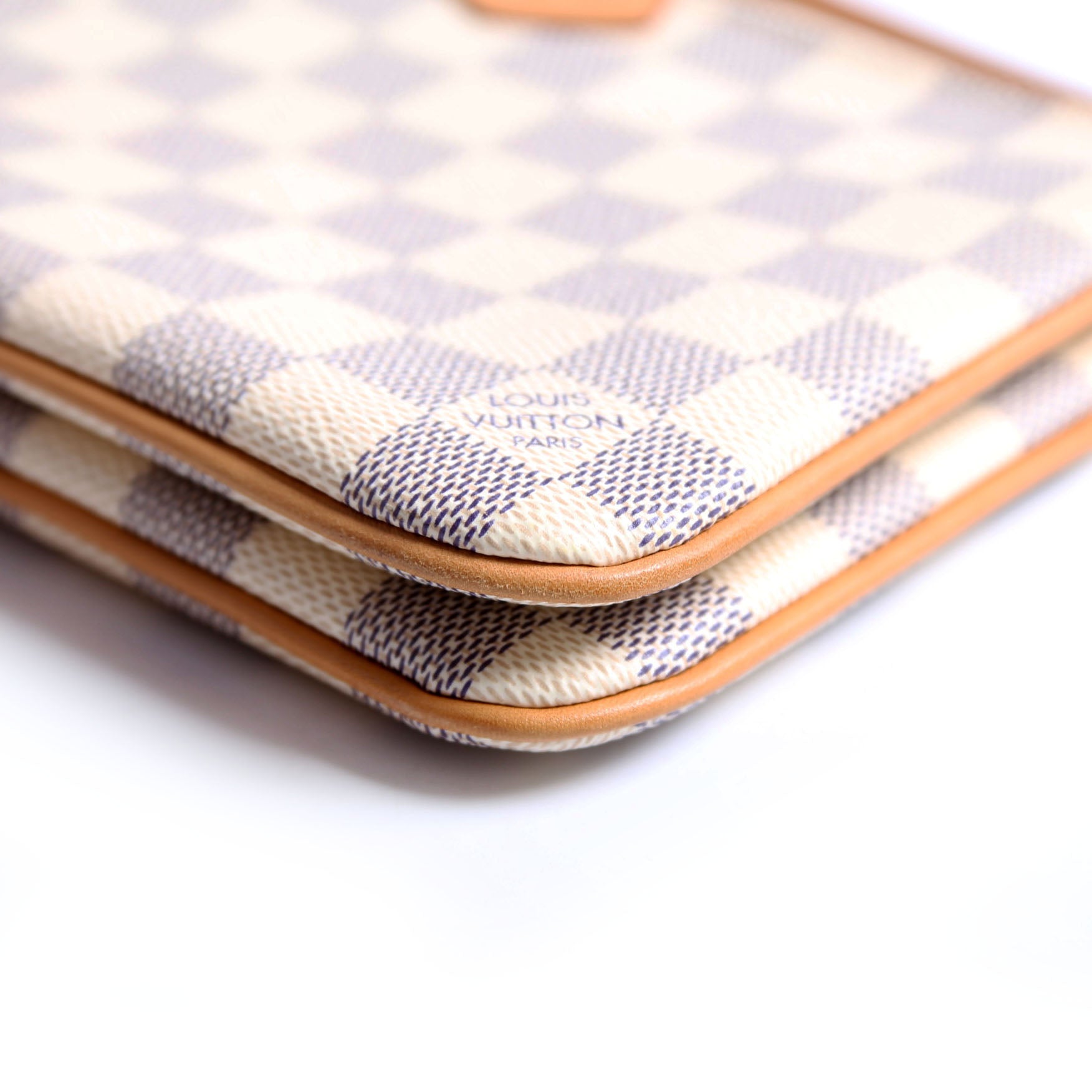 hold Double Zip Pochette Damier Azur