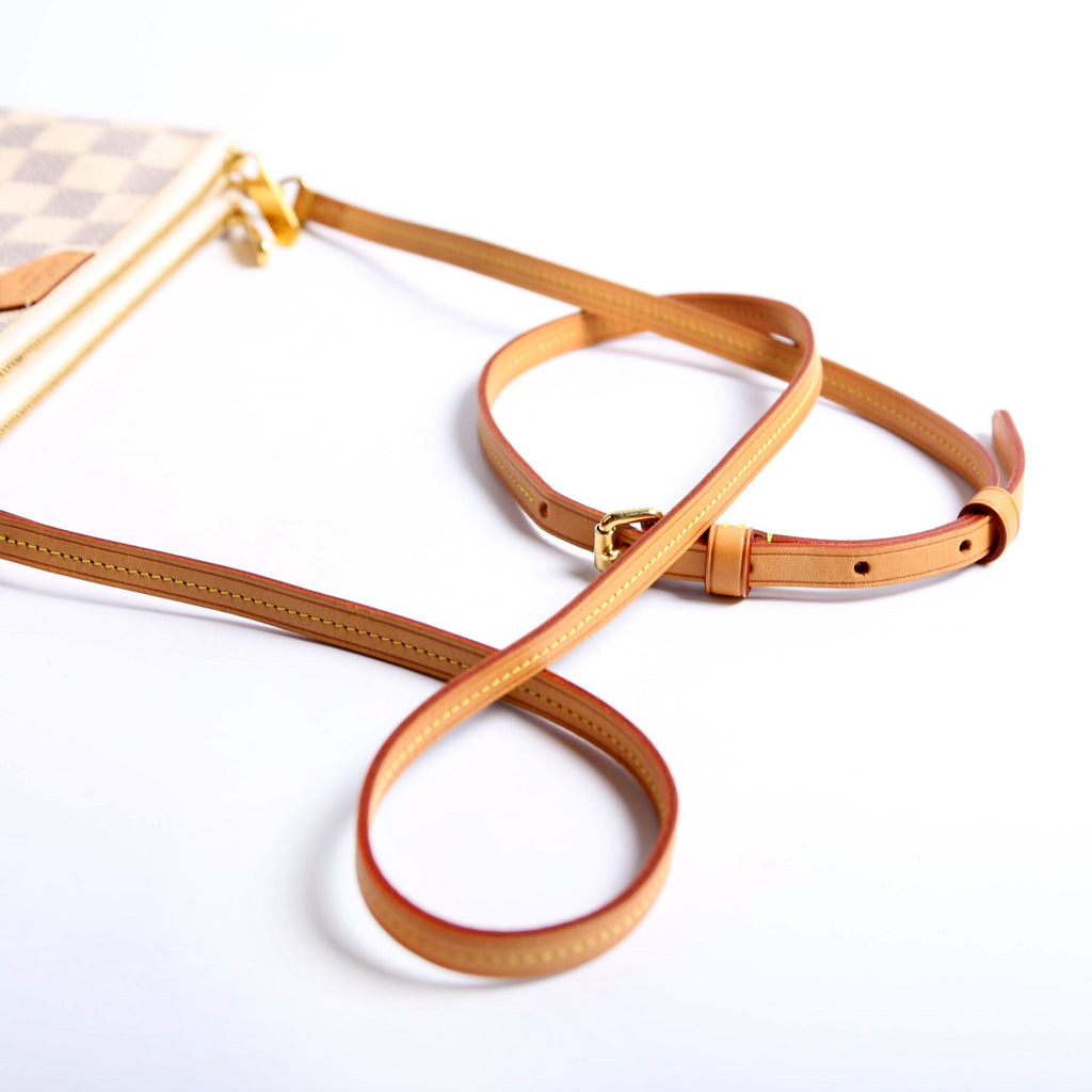 hold Double Zip Pochette Damier Azur