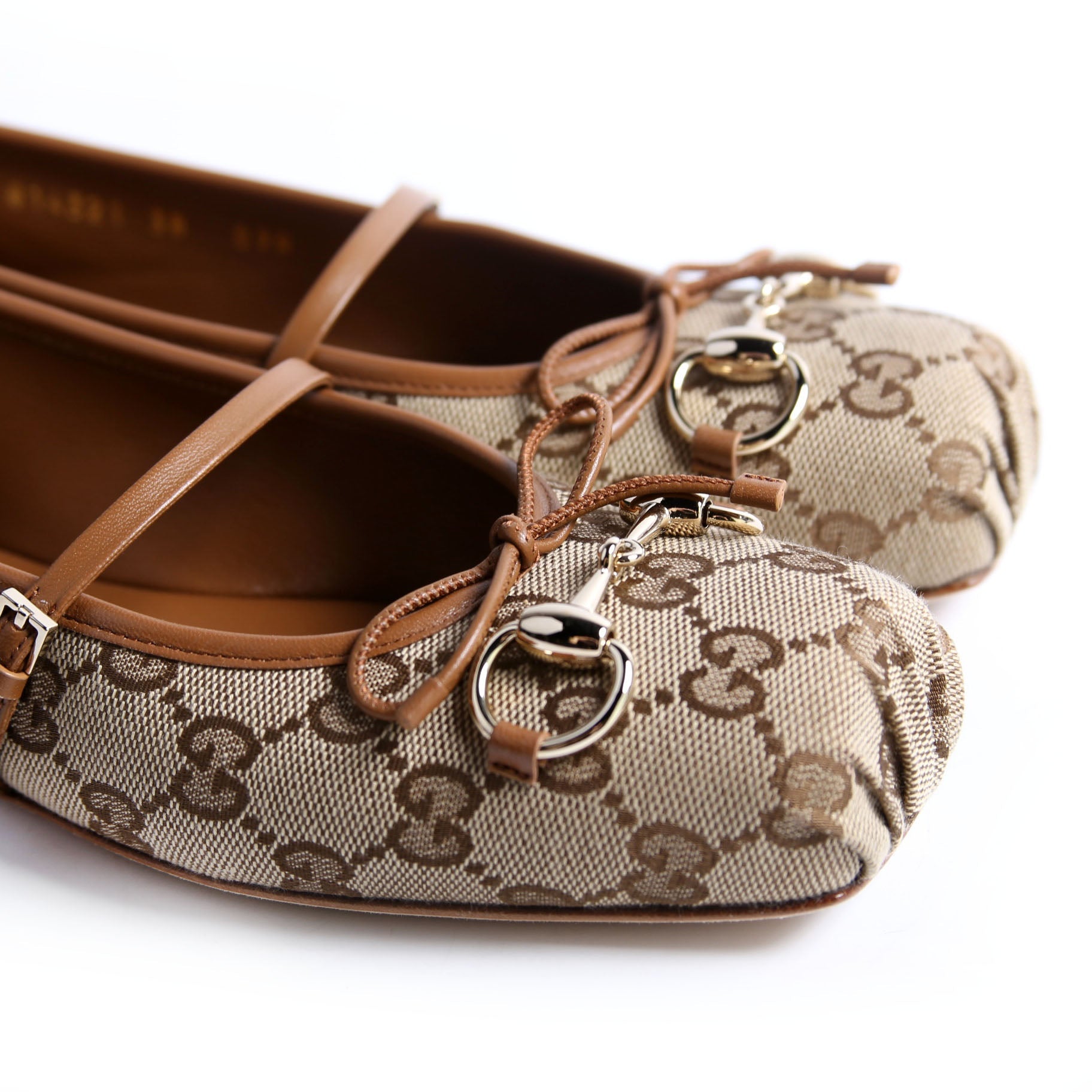 GG Horsebit Ballet Flat Size 38