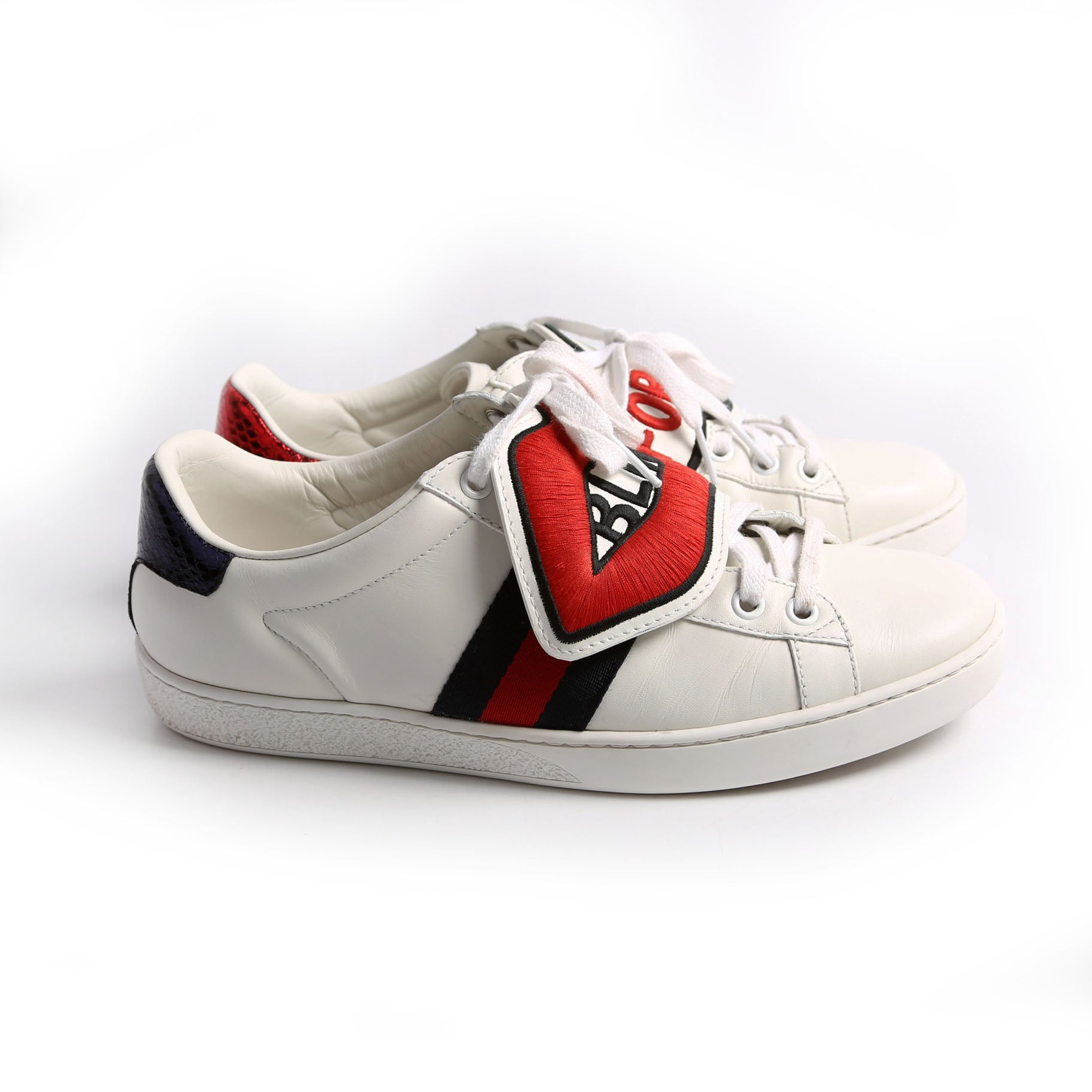 Gucci Ace Web Blind For Love Sneakers Size 38