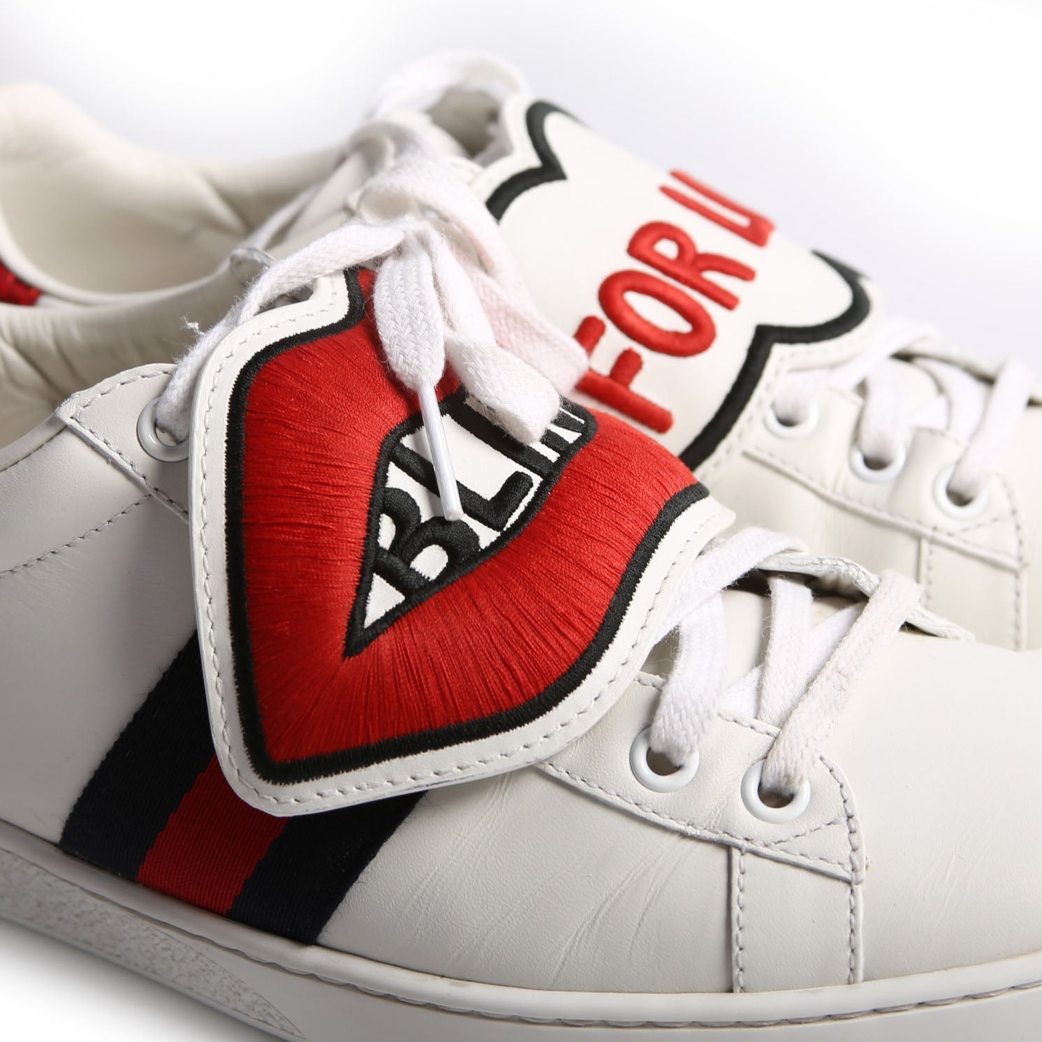 Gucci Ace Web Blind For Love Sneakers Size 38