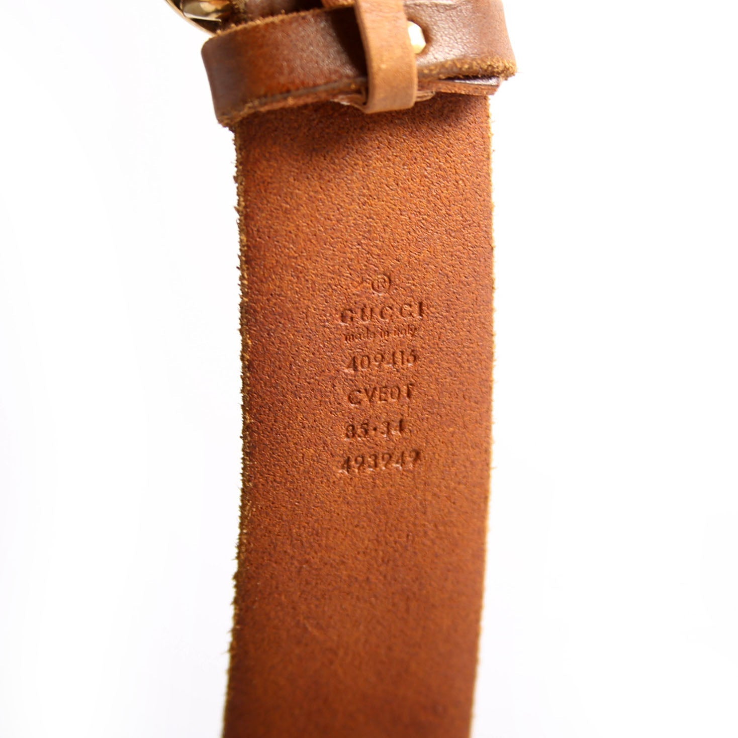 409416 GG Leather Wide Size 85/34