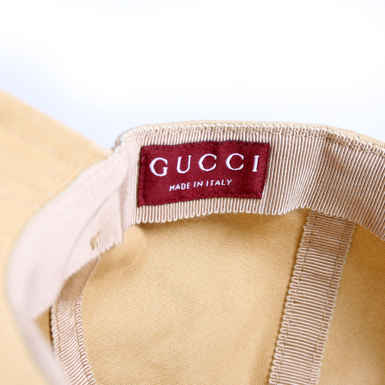 Script Logo Cap Size Small Beige