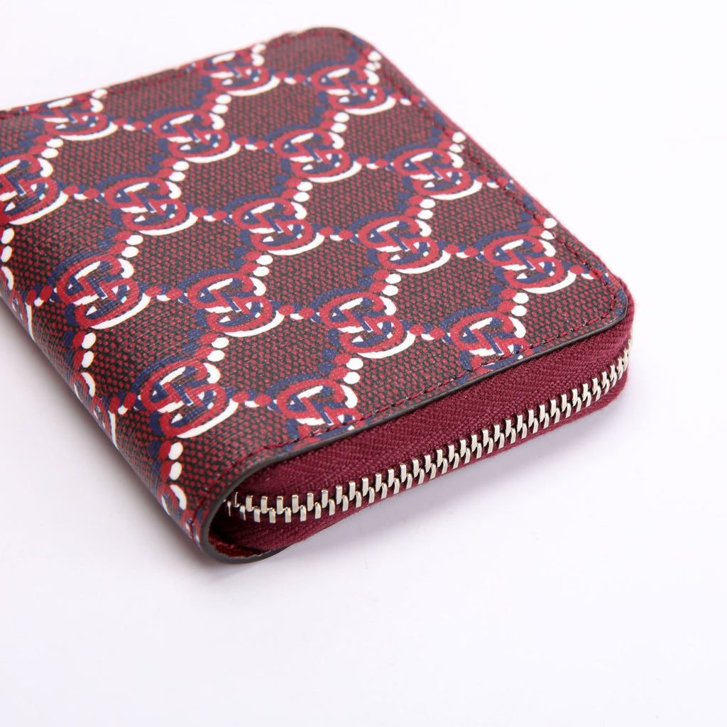 802024 GG Supreme Shadow Compact Wallet Red/Blue