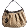 364843 GG Canvas Sukey Hobo Medium Brown