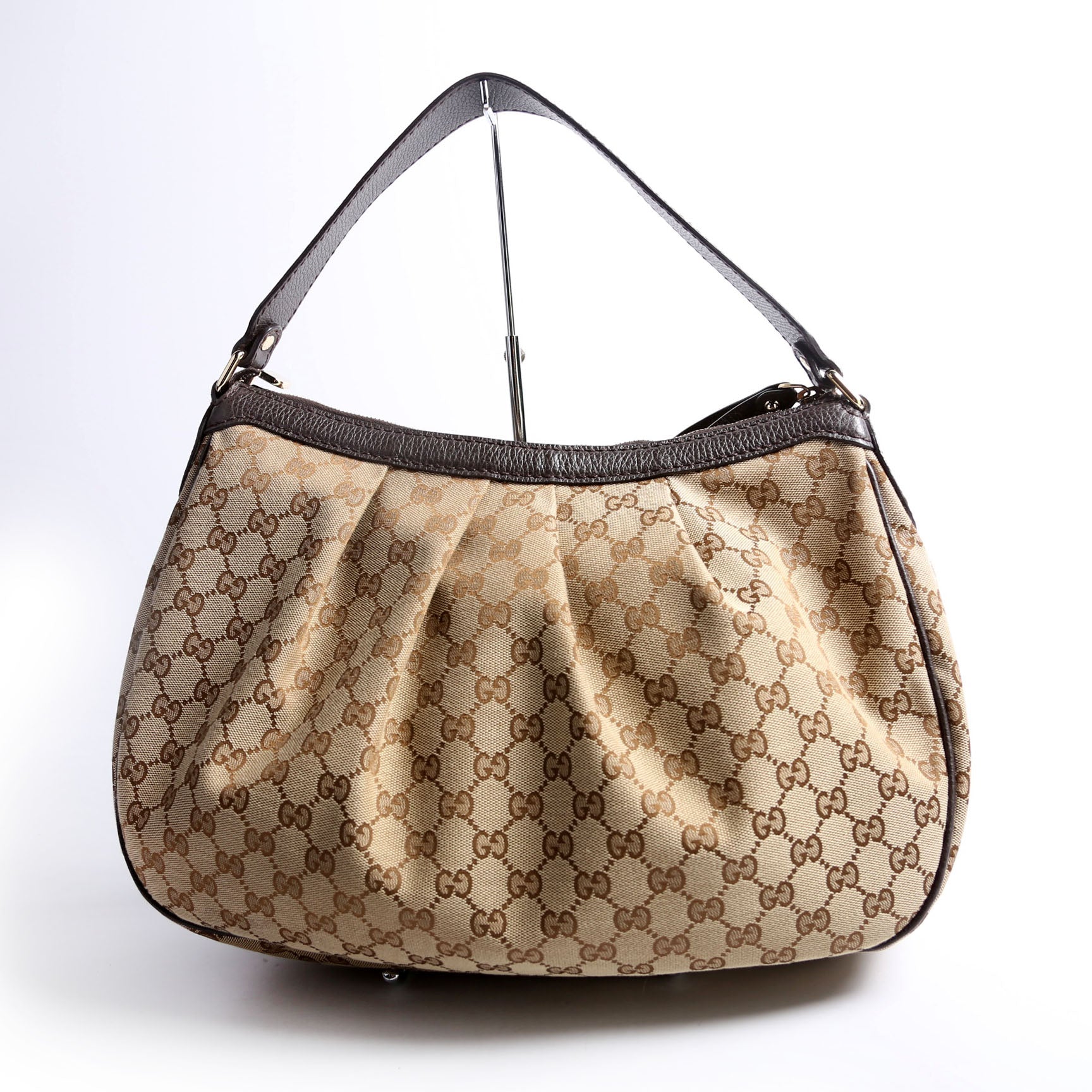364843 GG Canvas Sukey Hobo Medium Brown