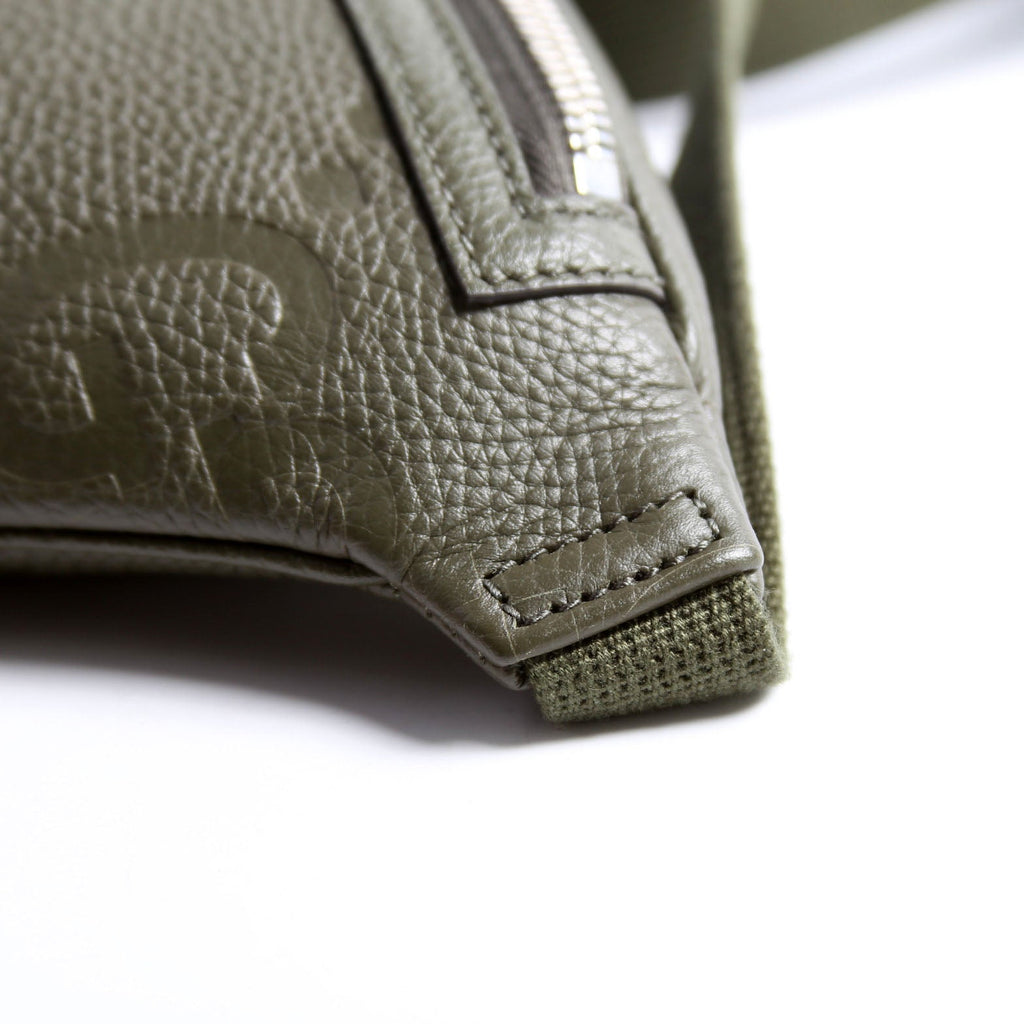 Gucci 658582 GG Embossed Belt Bag Green