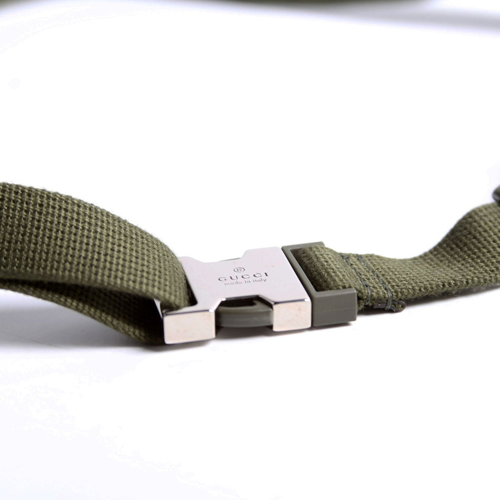 Gucci 658582 GG Embossed Belt Bag Green