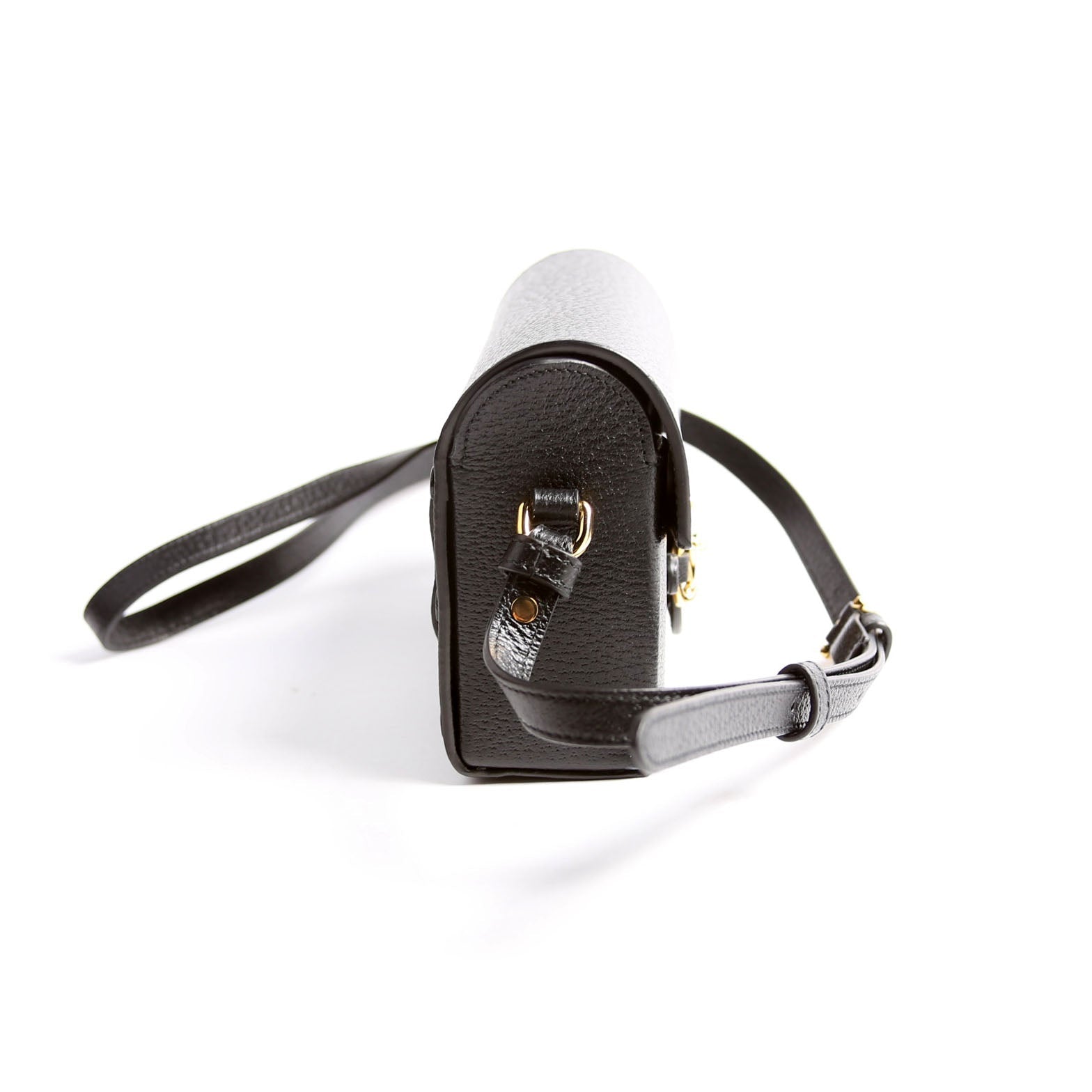Gucci 732314 Horsebit 1955 Calfskin Shoulder Bag Black