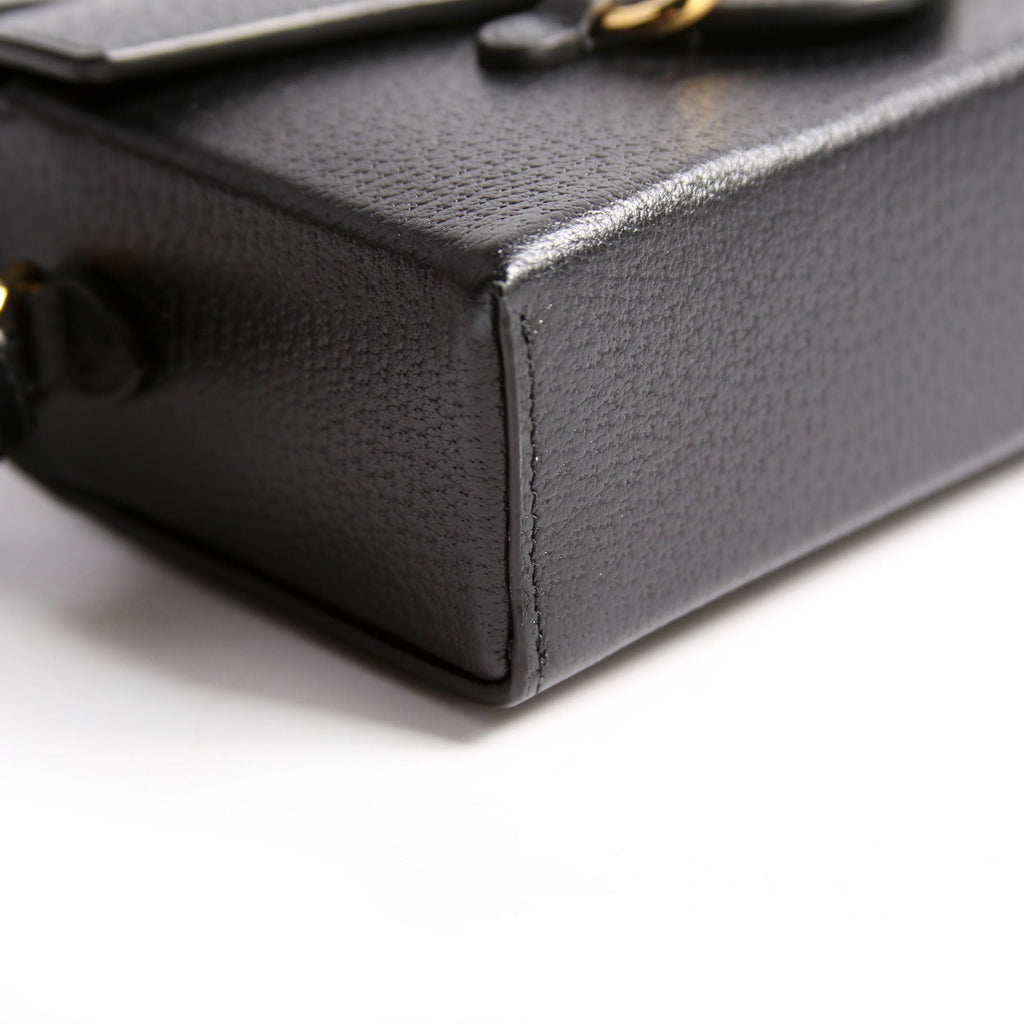 Gucci 732314 Horsebit 1955 Calfskin Shoulder Bag Black
