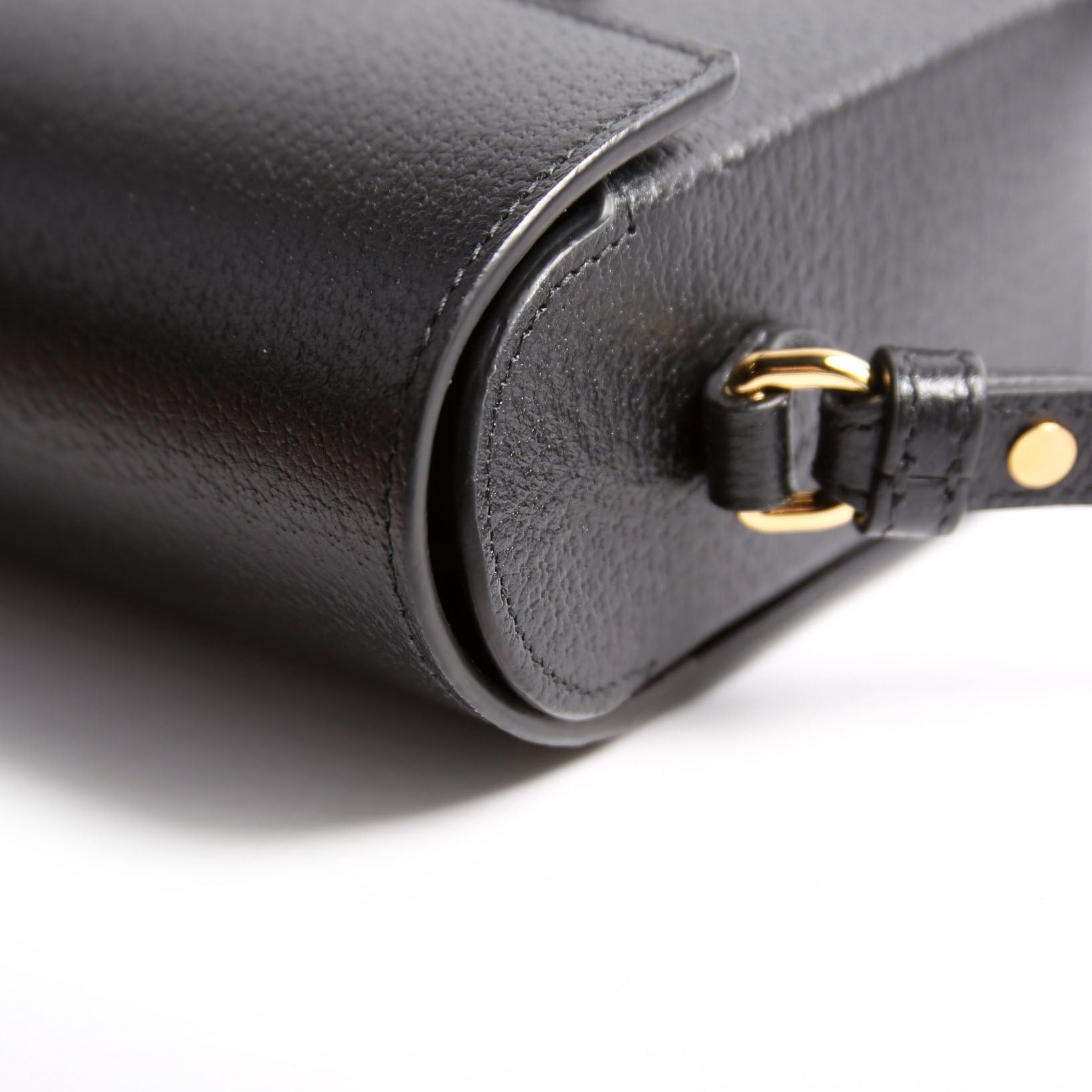 Gucci 732314 Horsebit 1955 Calfskin Shoulder Bag Black