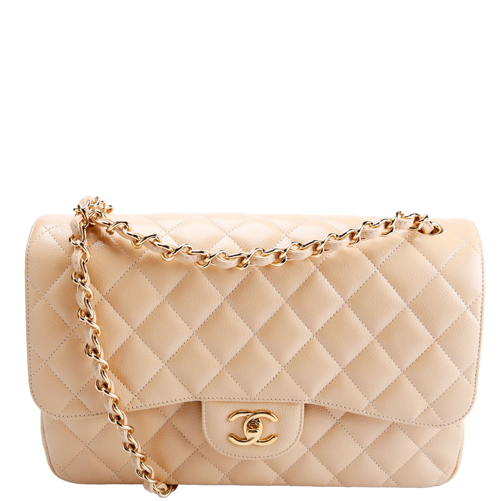 Classic Flap Jumbo Caviar 25-28M Nude