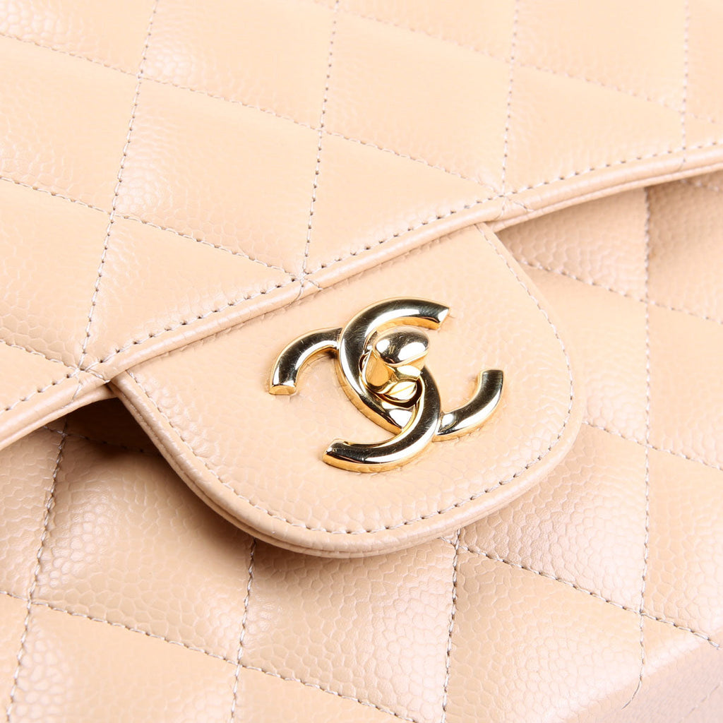Classic Flap Jumbo Caviar 25-28M Nude