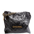 Chanel 22 Quilted Medium Hobo (RFID) Black/Gold