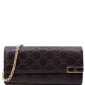 269541 Guccissima Wallet On Chain Clutch Brown