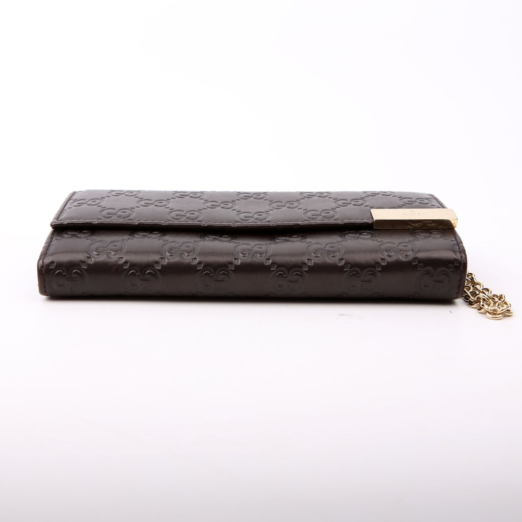 269541 Guccissima Wallet On Chain Clutch Brown
