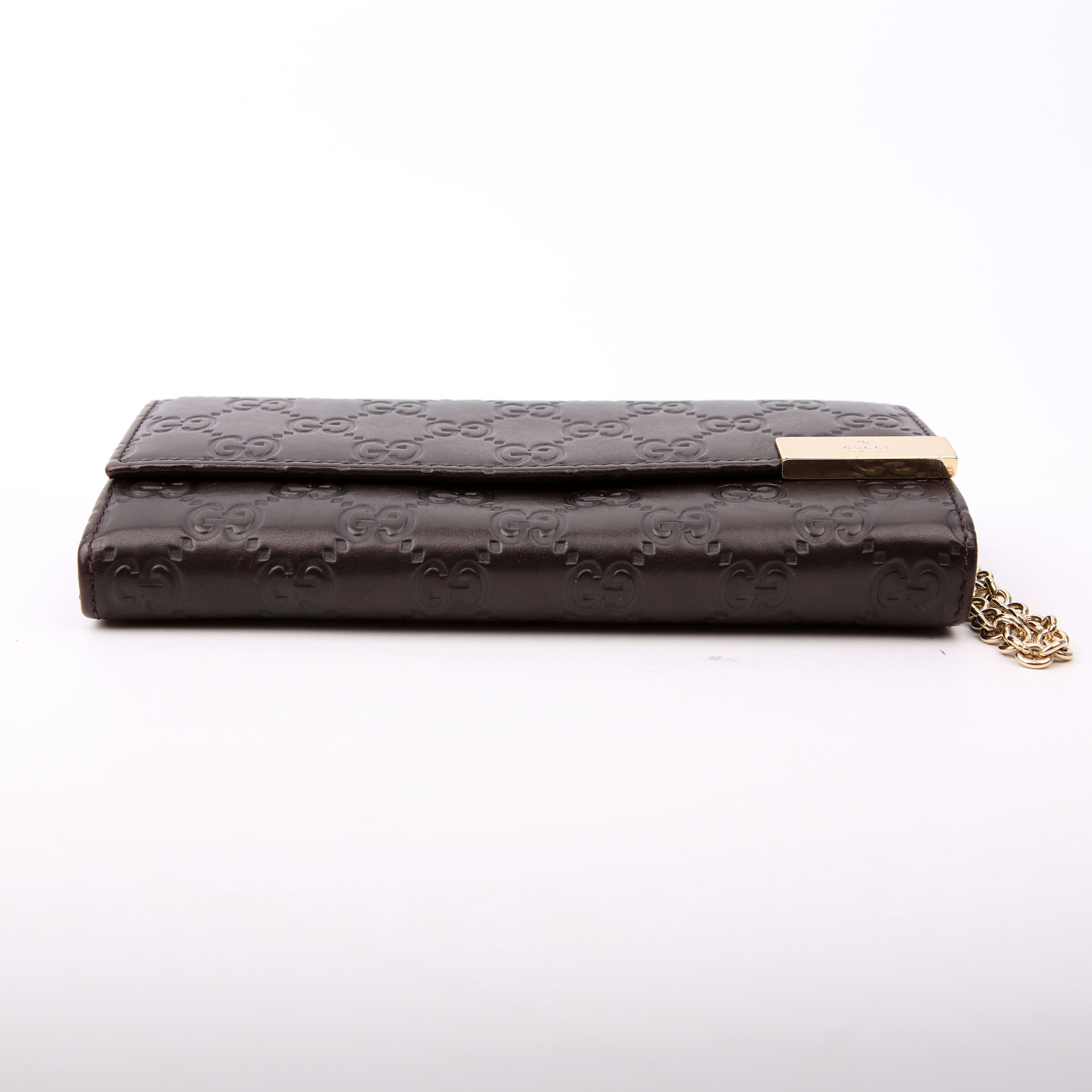 269541 Guccissima Wallet On Chain Clutch Brown