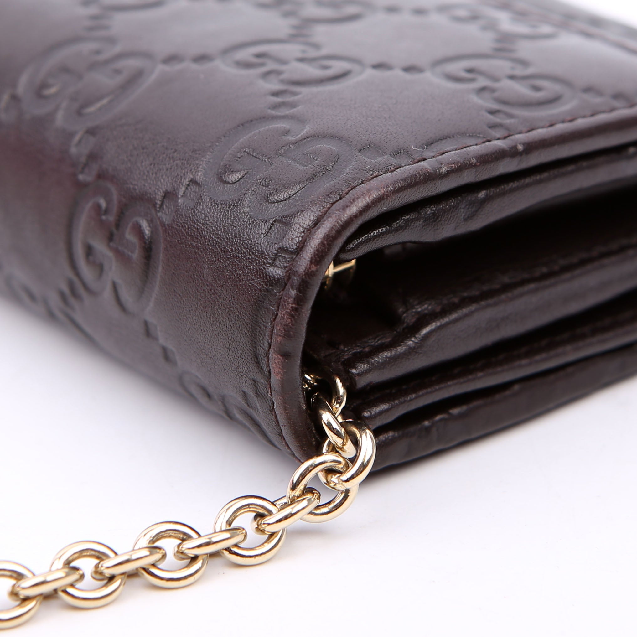 269541 Guccissima Wallet On Chain Clutch Brown