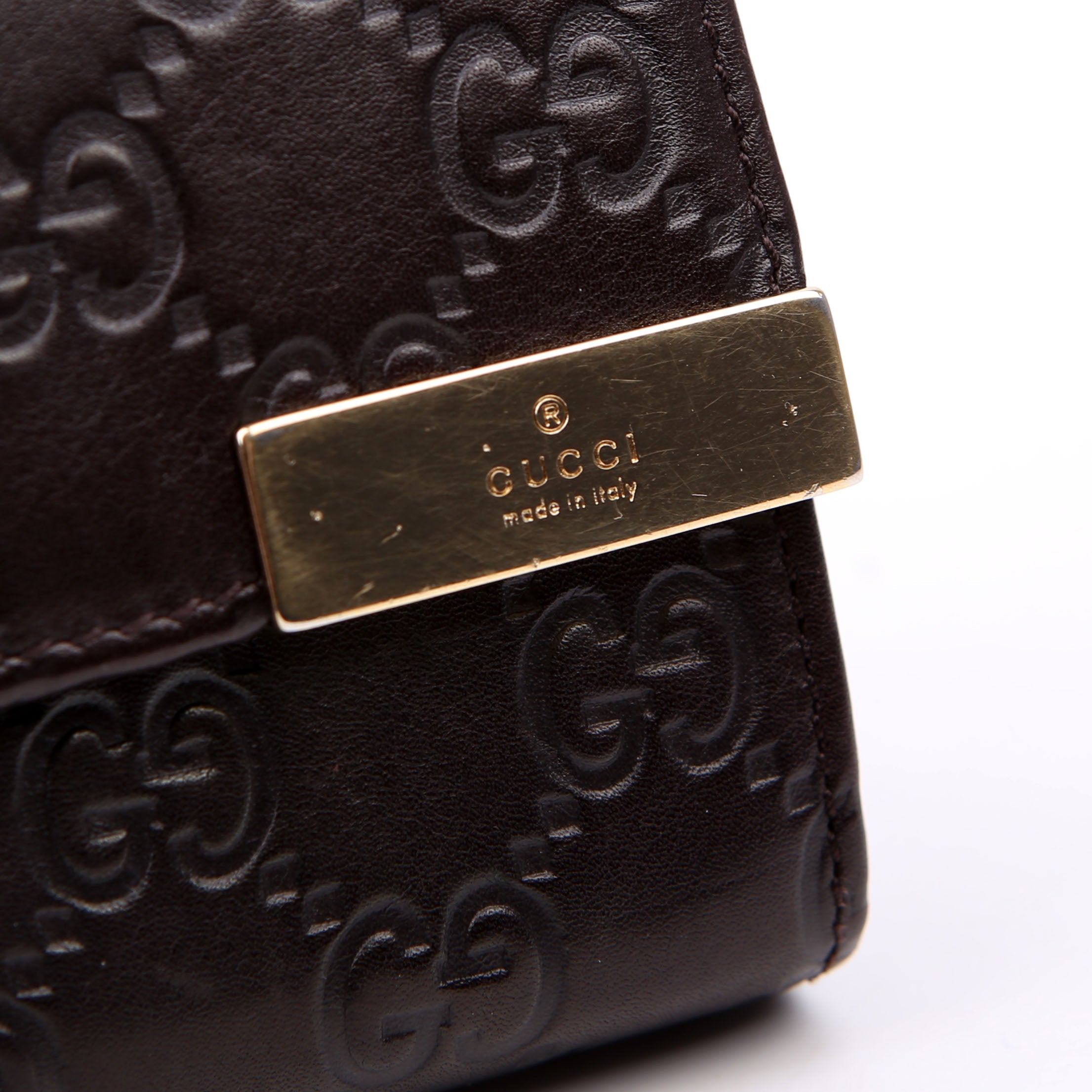 269541 Guccissima Wallet On Chain Clutch Brown