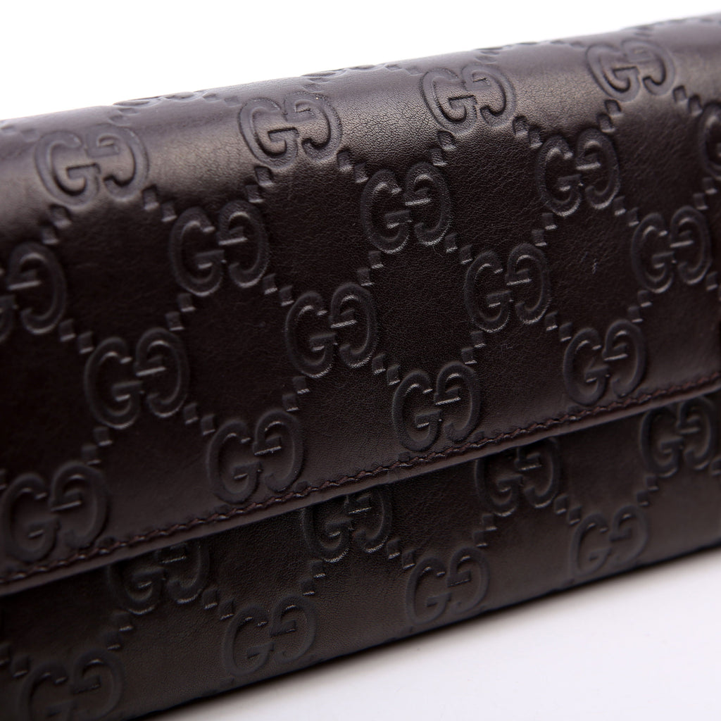 269541 Guccissima Wallet On Chain Clutch Brown