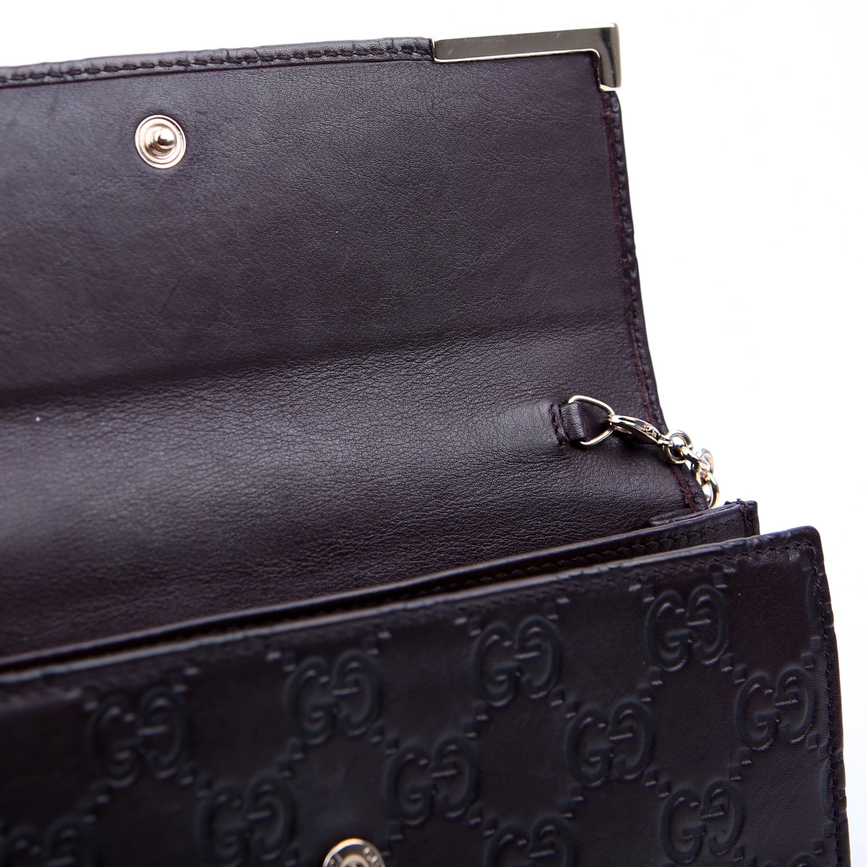 269541 Guccissima Wallet On Chain Clutch Brown