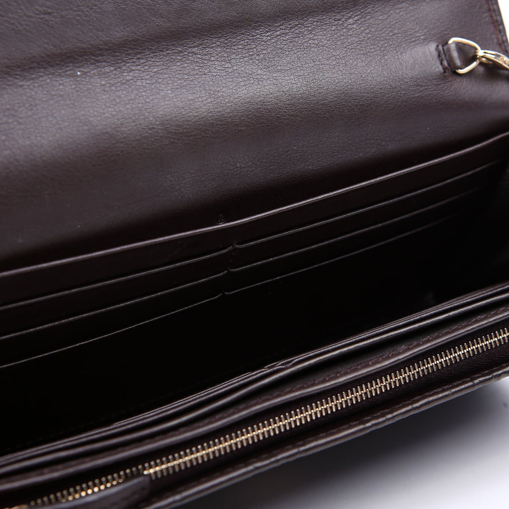 269541 Guccissima Wallet On Chain Clutch Brown